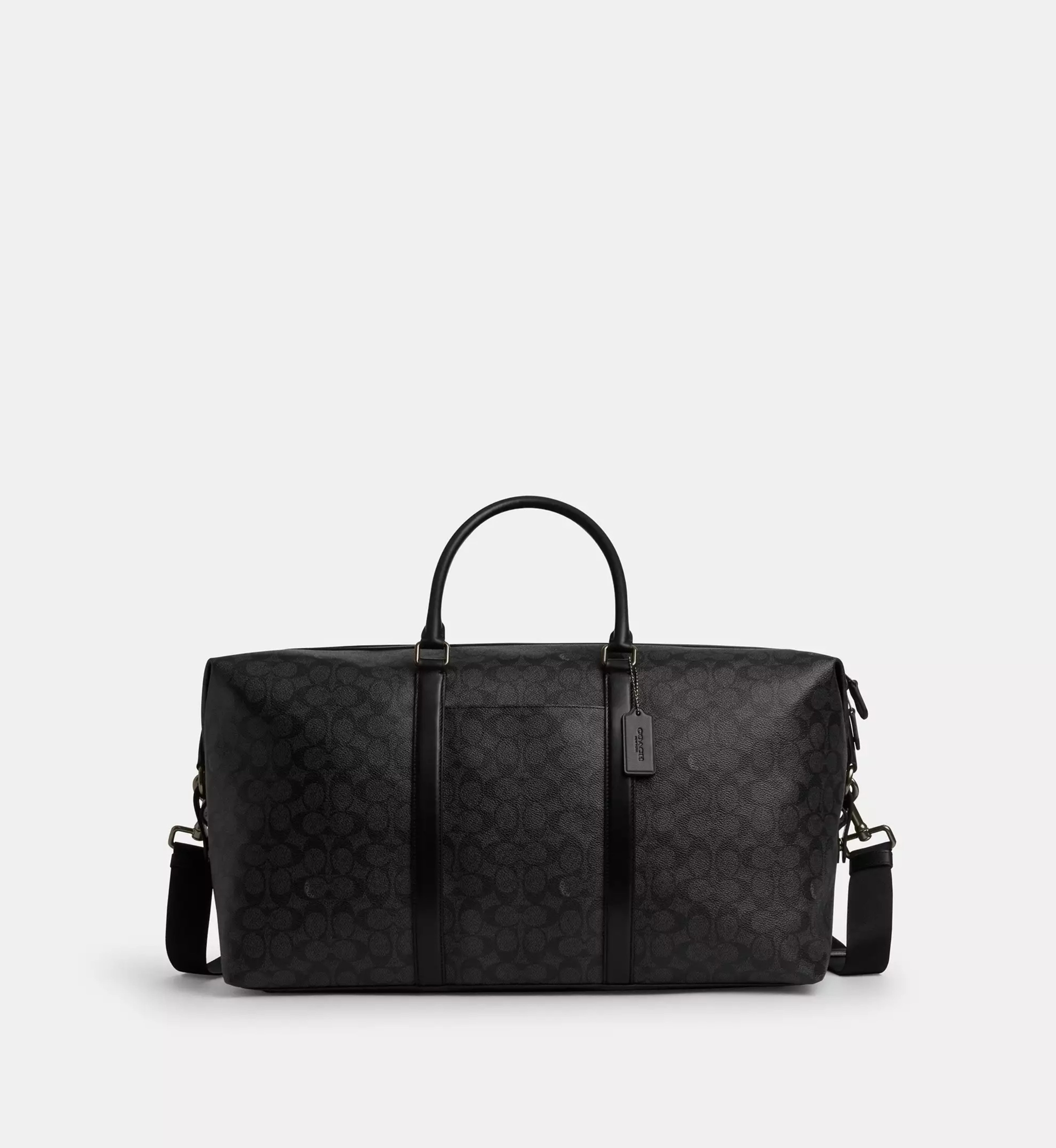 Coach Trekker Bag 52 In Signature Canvas 'Gunmetal Charcoal Black'