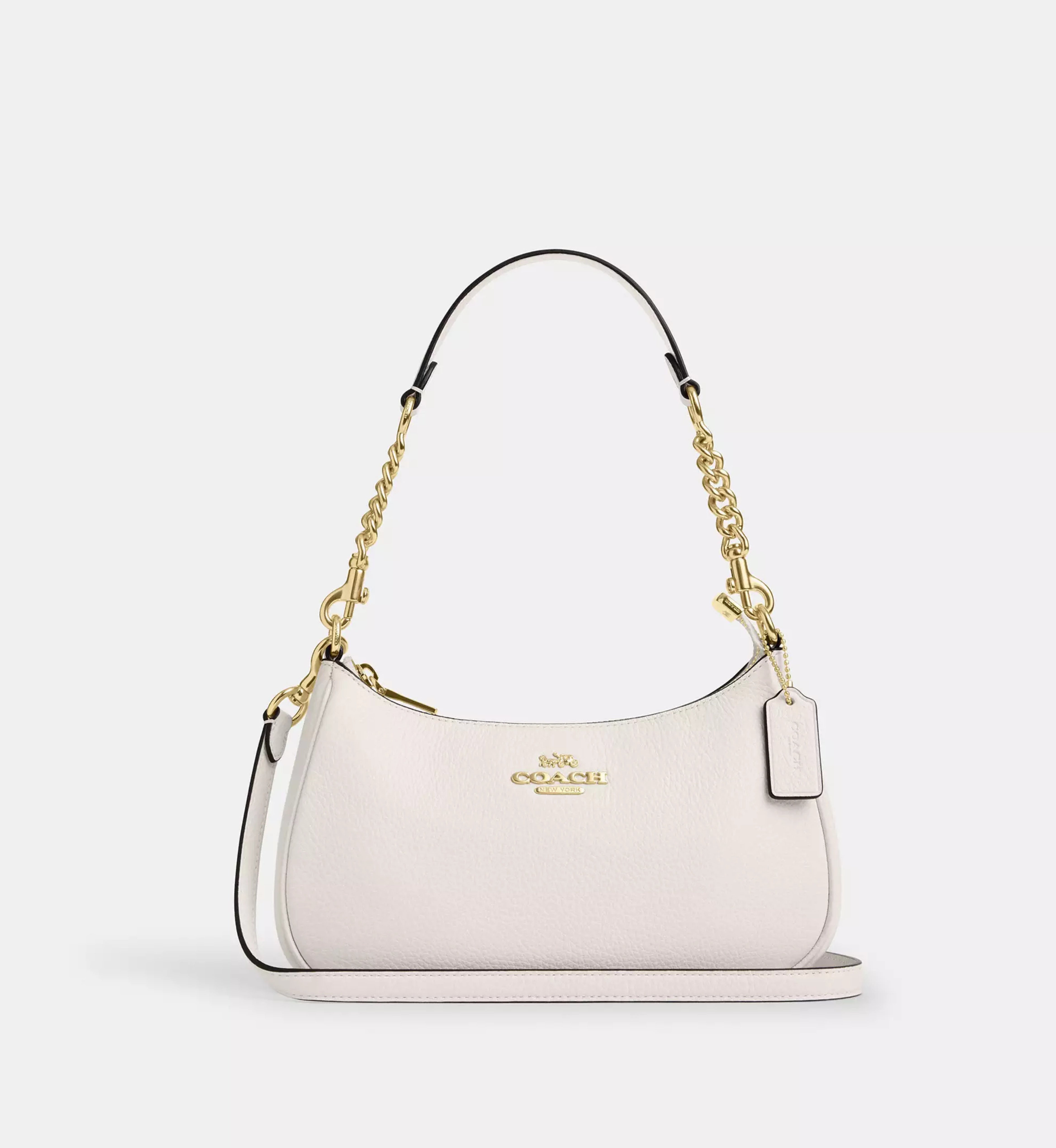 Coach Teri Shoulder Bag 'Pebbled Leather Gold Chalk'