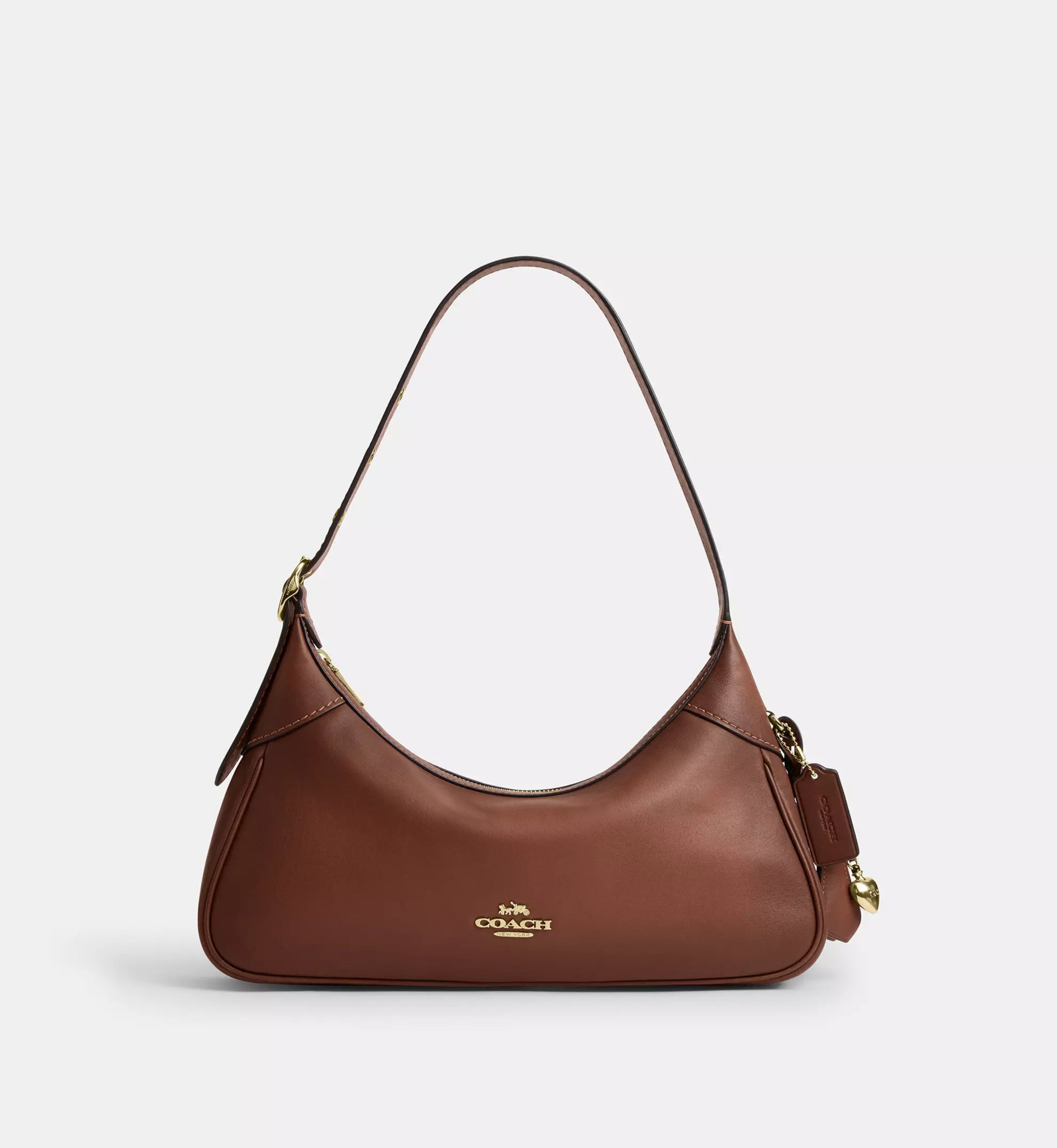 Coach Ella Small Shoulder Bag 'Smooth Leather Gold Redwood'