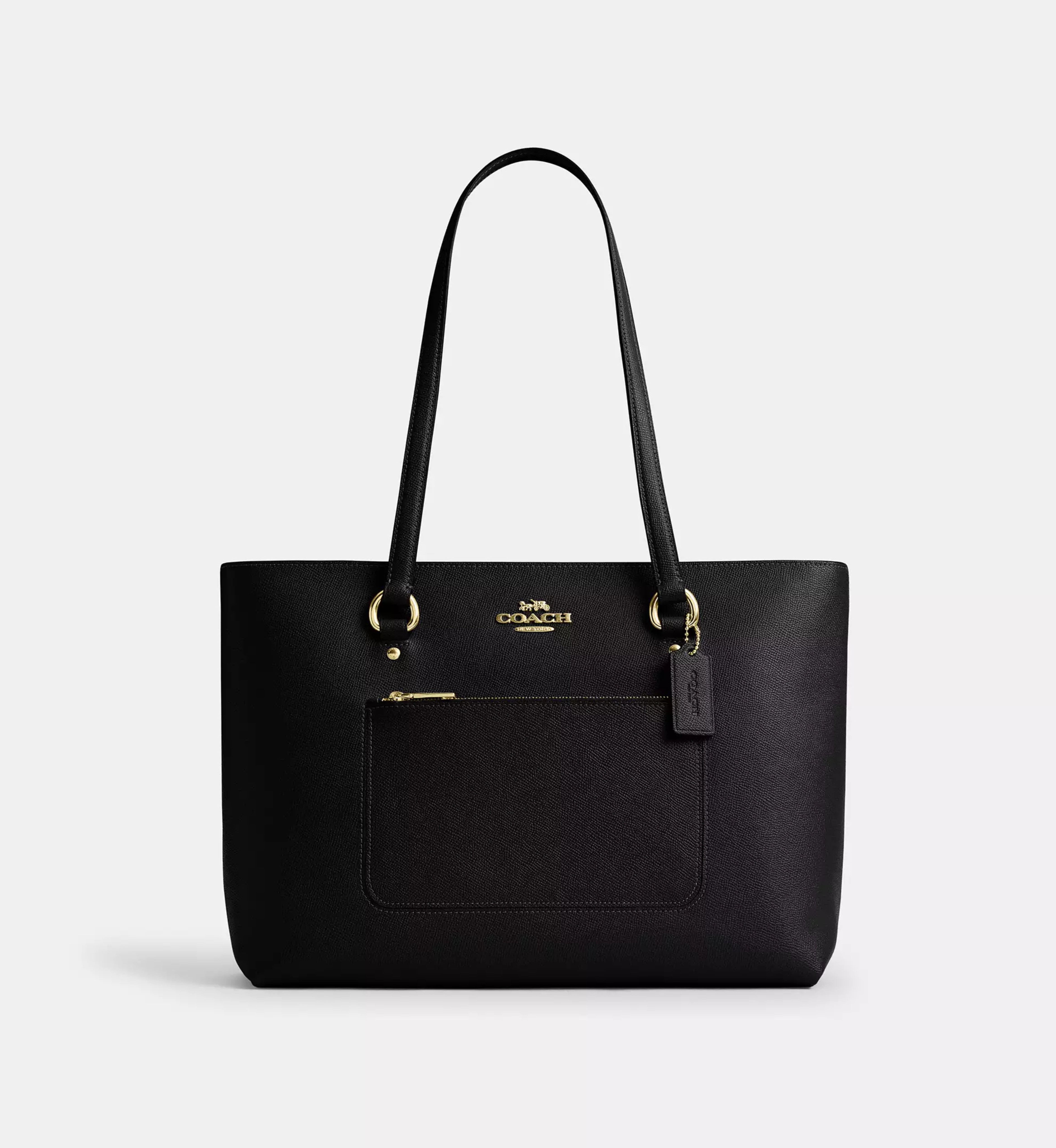 Coach Station Tote Bag 'Crossgrain Leather Gold Black'