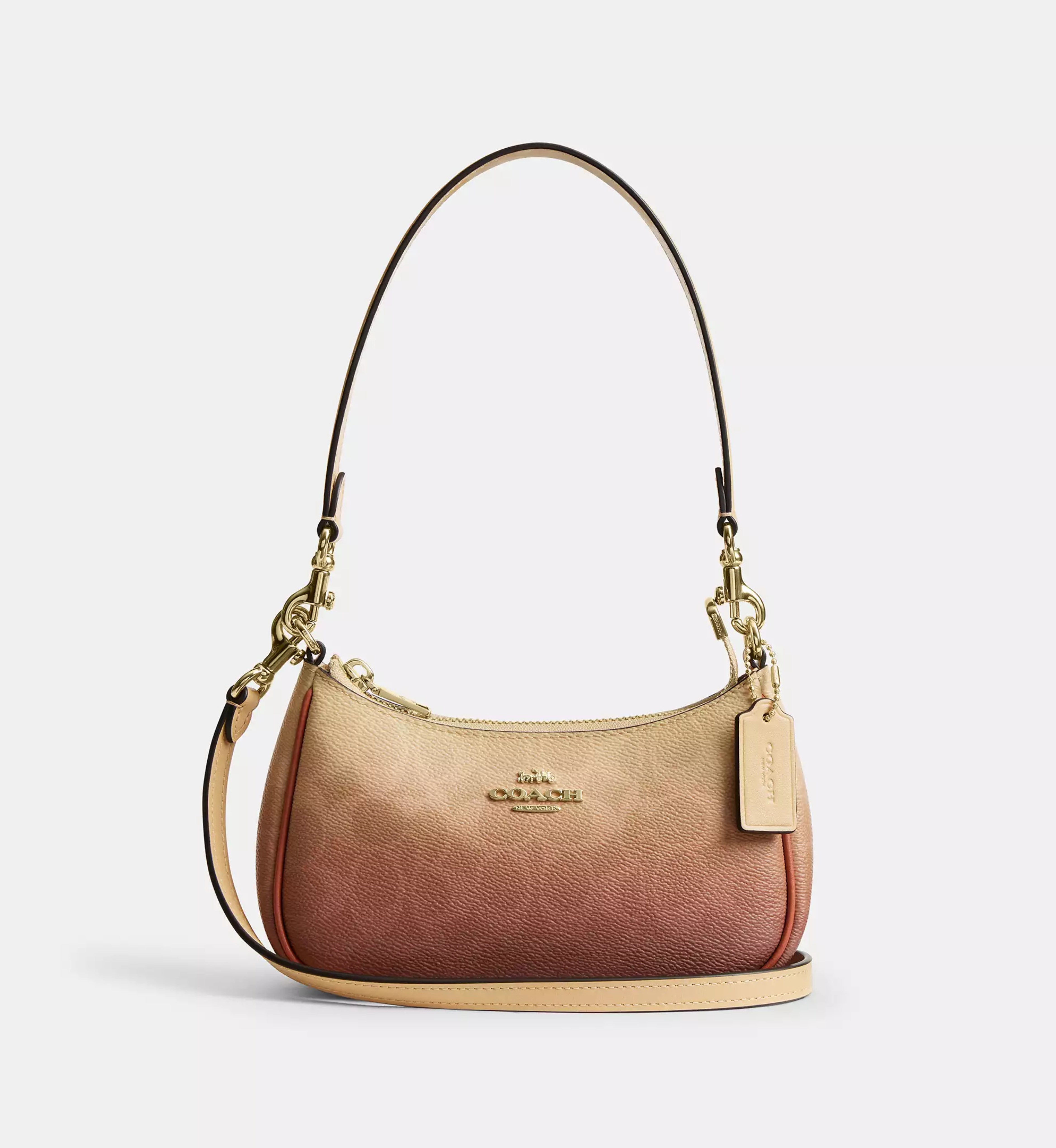 Coach Teri Mini Crossbody Bag In Ombre Signature Canvas 'Signature Canvas Gold Sunset'