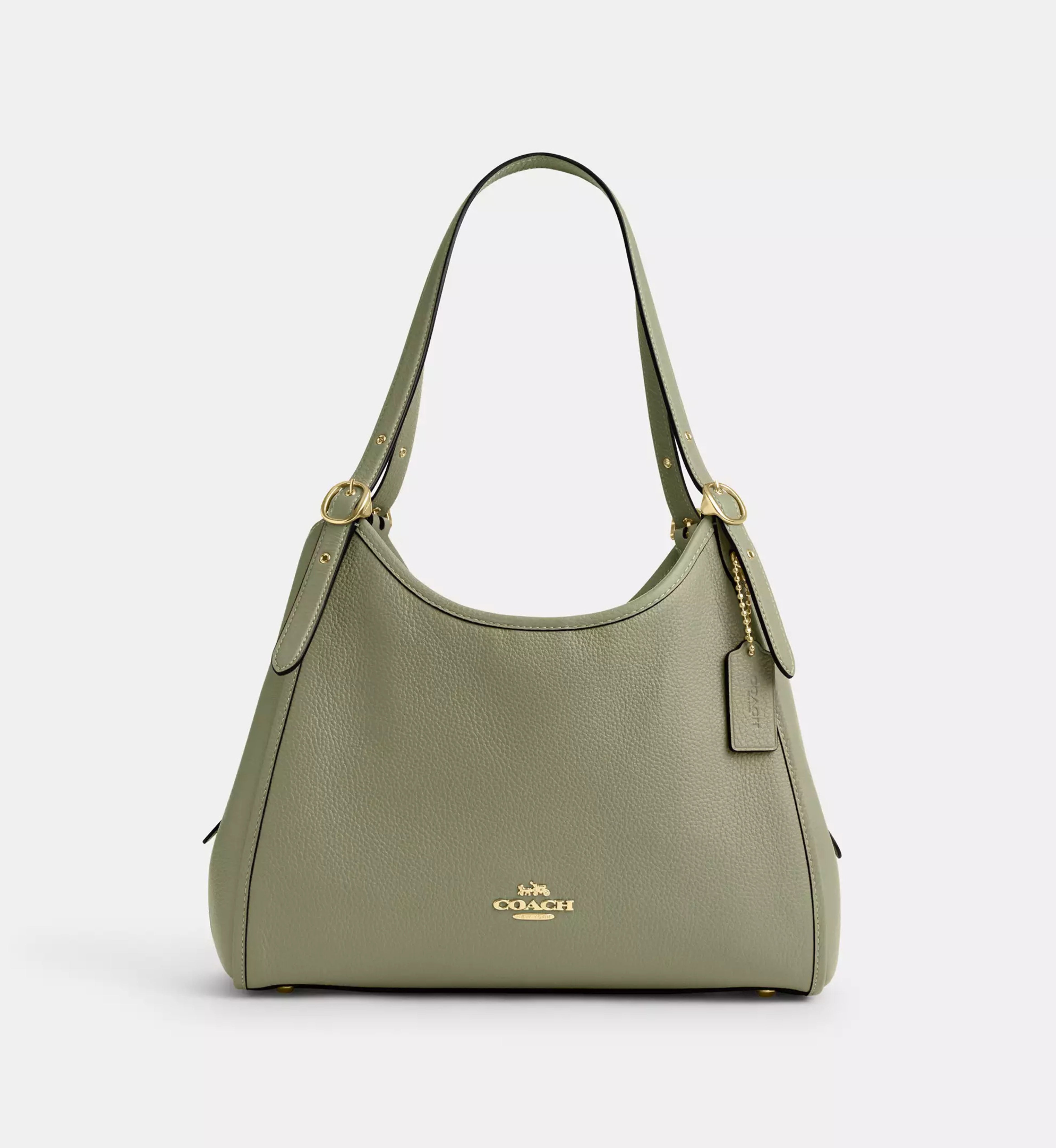 Coach Erin Shoulder Bag 'Pebbled Leather Gold Pistachio'