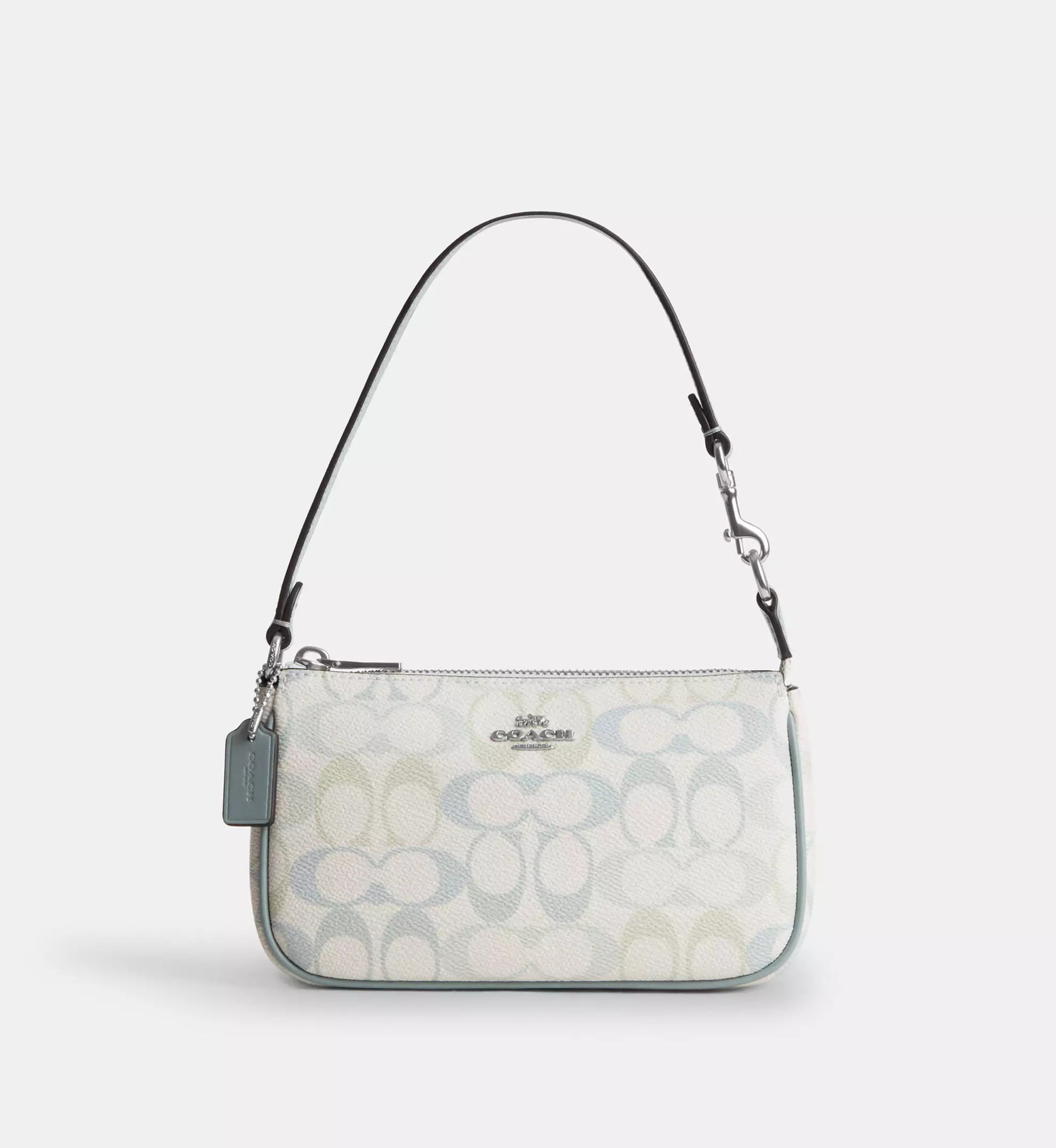 Coach Nolita 19 In Pretty Signature Canvas 'Signature Canvas Silver Chalk Blue'