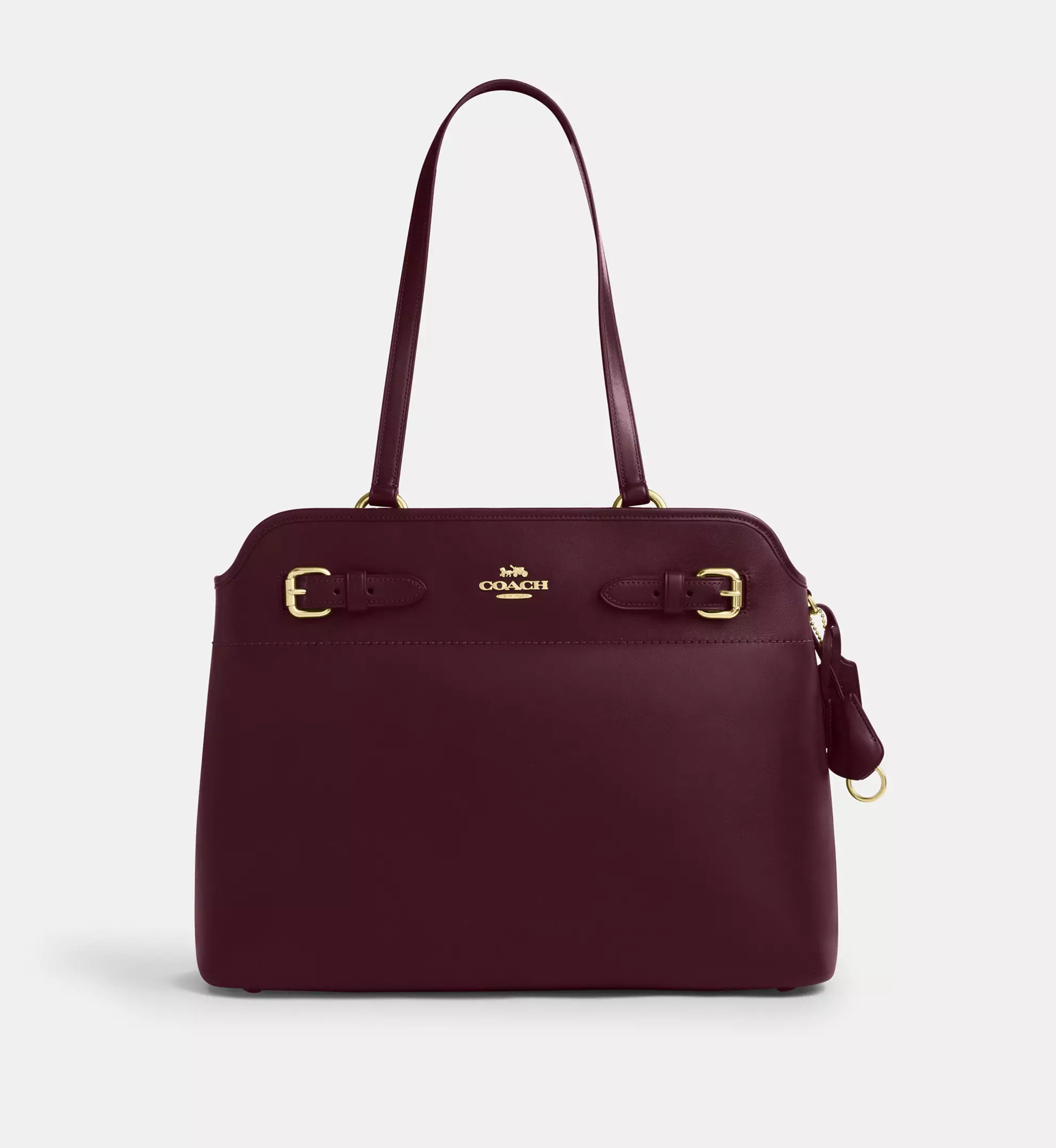 Coach Easton Tote Bag 'Smooth Leather Gold Dark Wine'