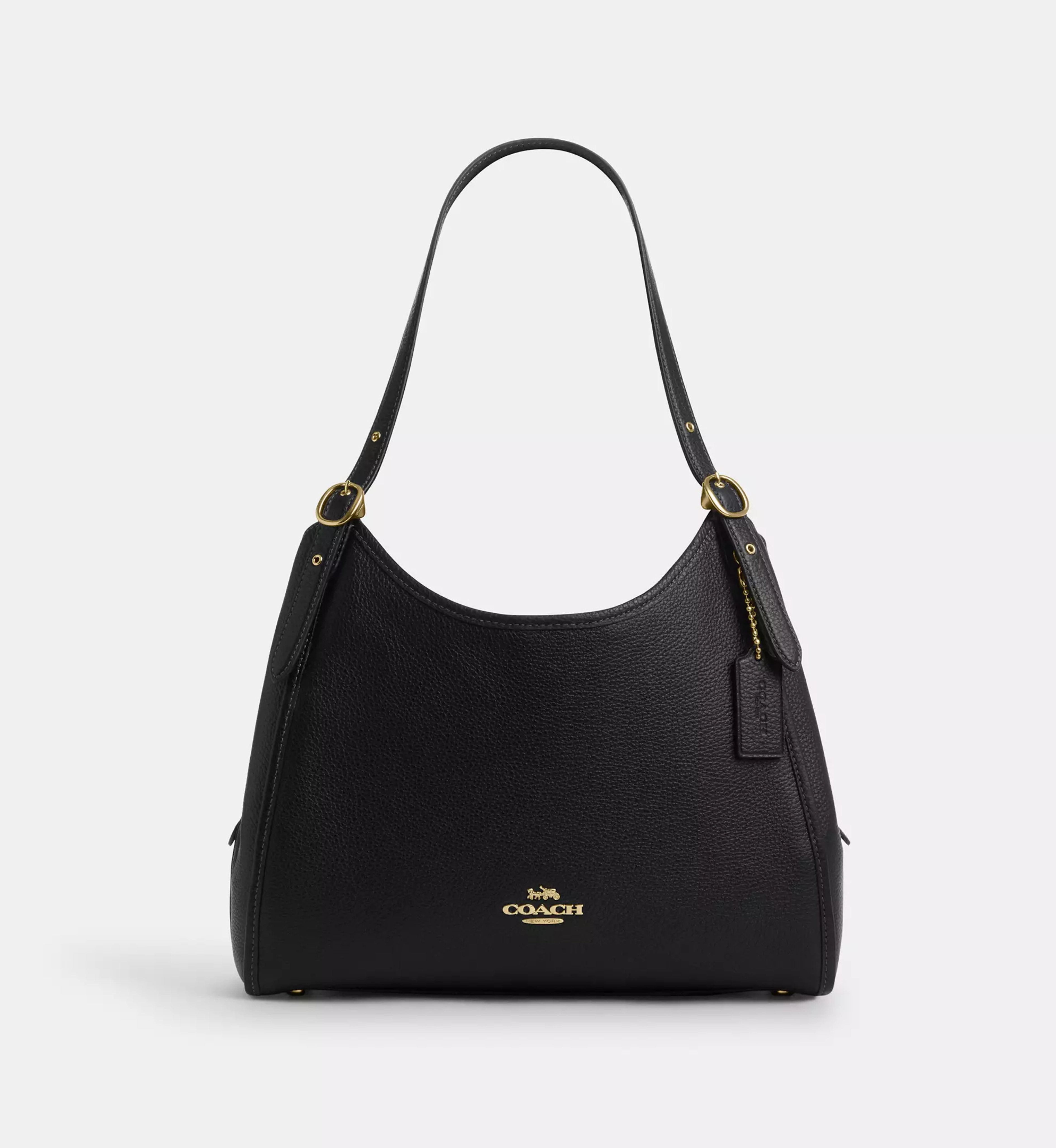 Coach Erin Shoulder Bag 'Pebbled Leather Gold Black'