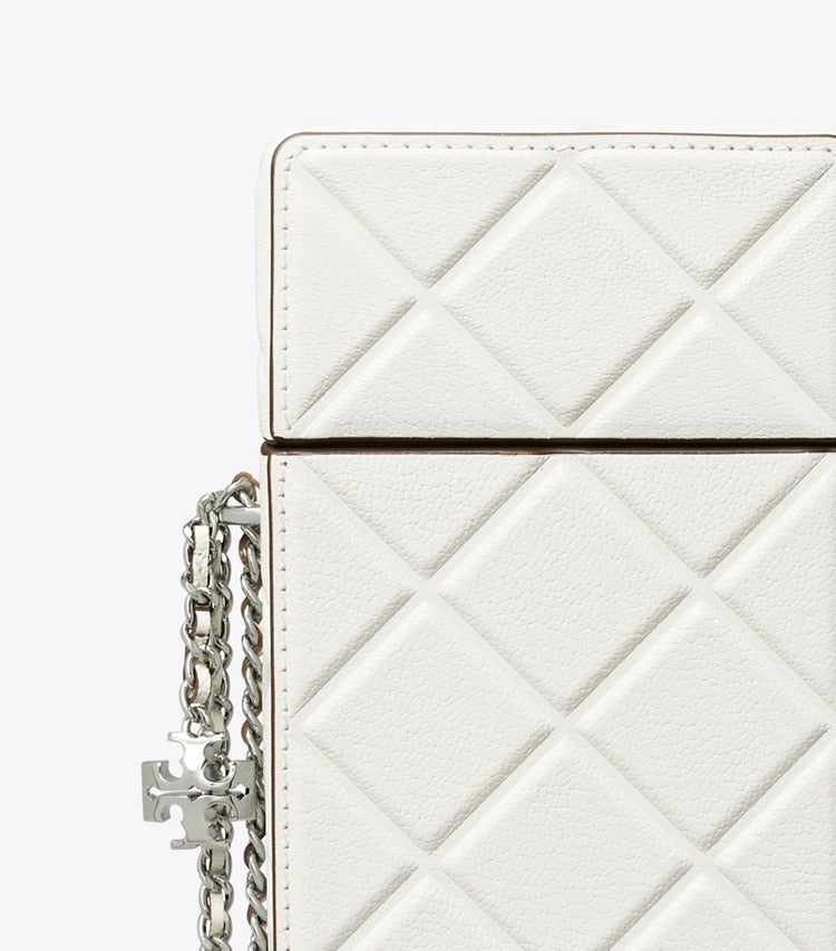 Tory Burch Fleming Phone Crossbody Blanc