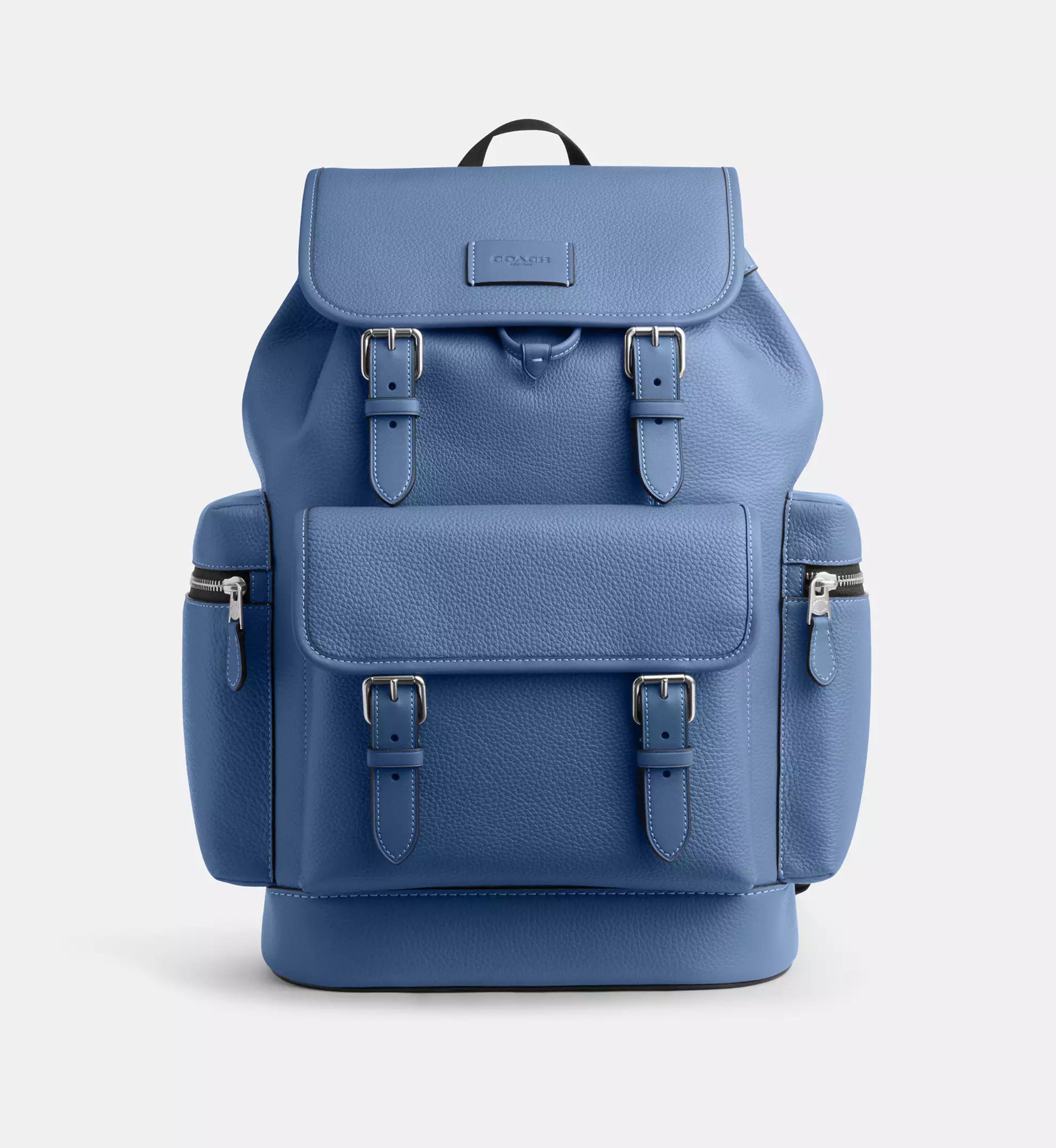 Coach Sprint Backpack 'Pebbled Leather Silver Light Denim'