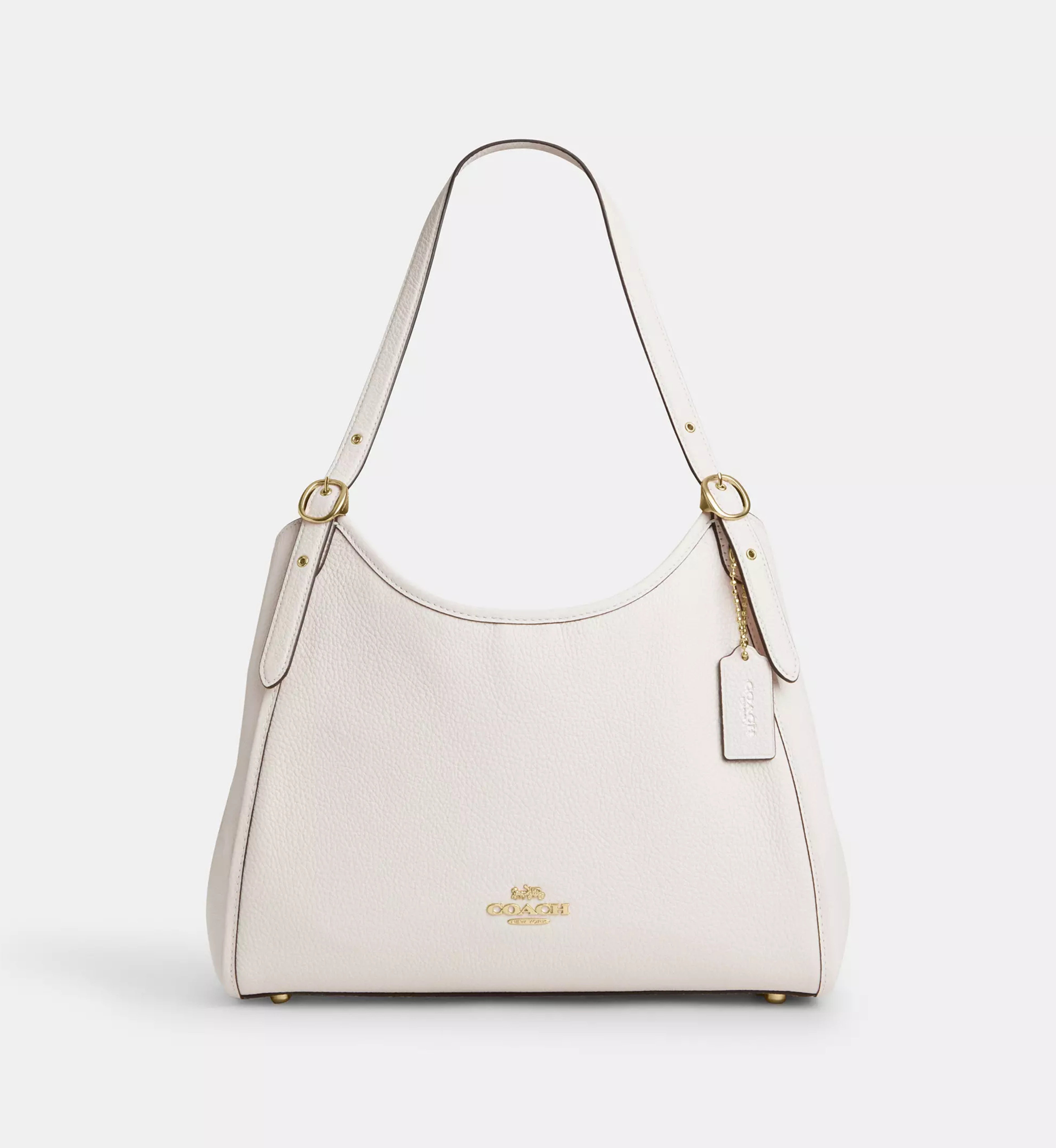 Coach Erin Shoulder Bag 'Pebbled Leather Gold Chalk'