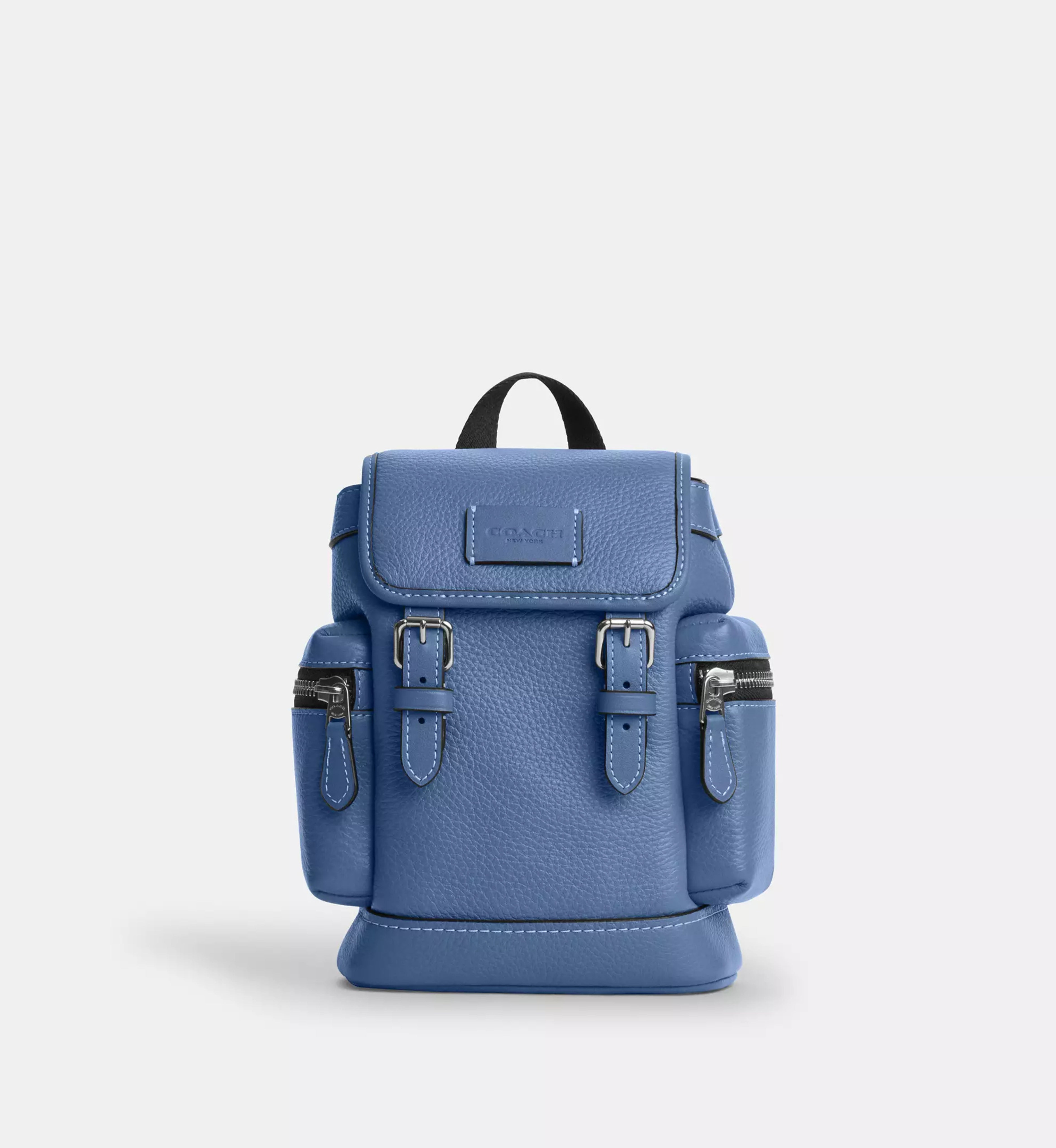 Coach Sprint Sling Pack 'Pebbled Leather Silver Light Denim'