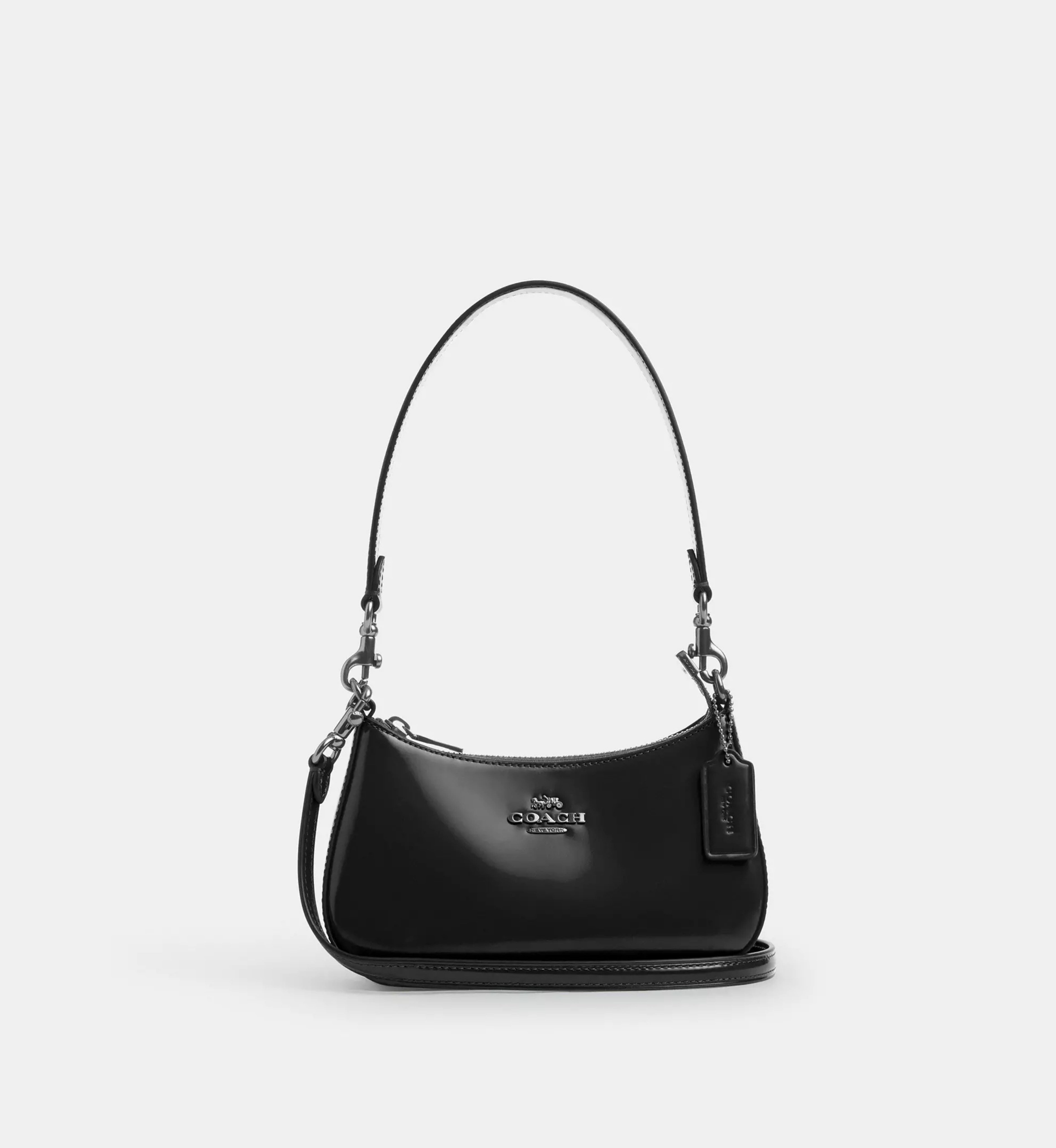 Coach Teri Mini Crossbody Bag 'Novelty Leather Silver Black'