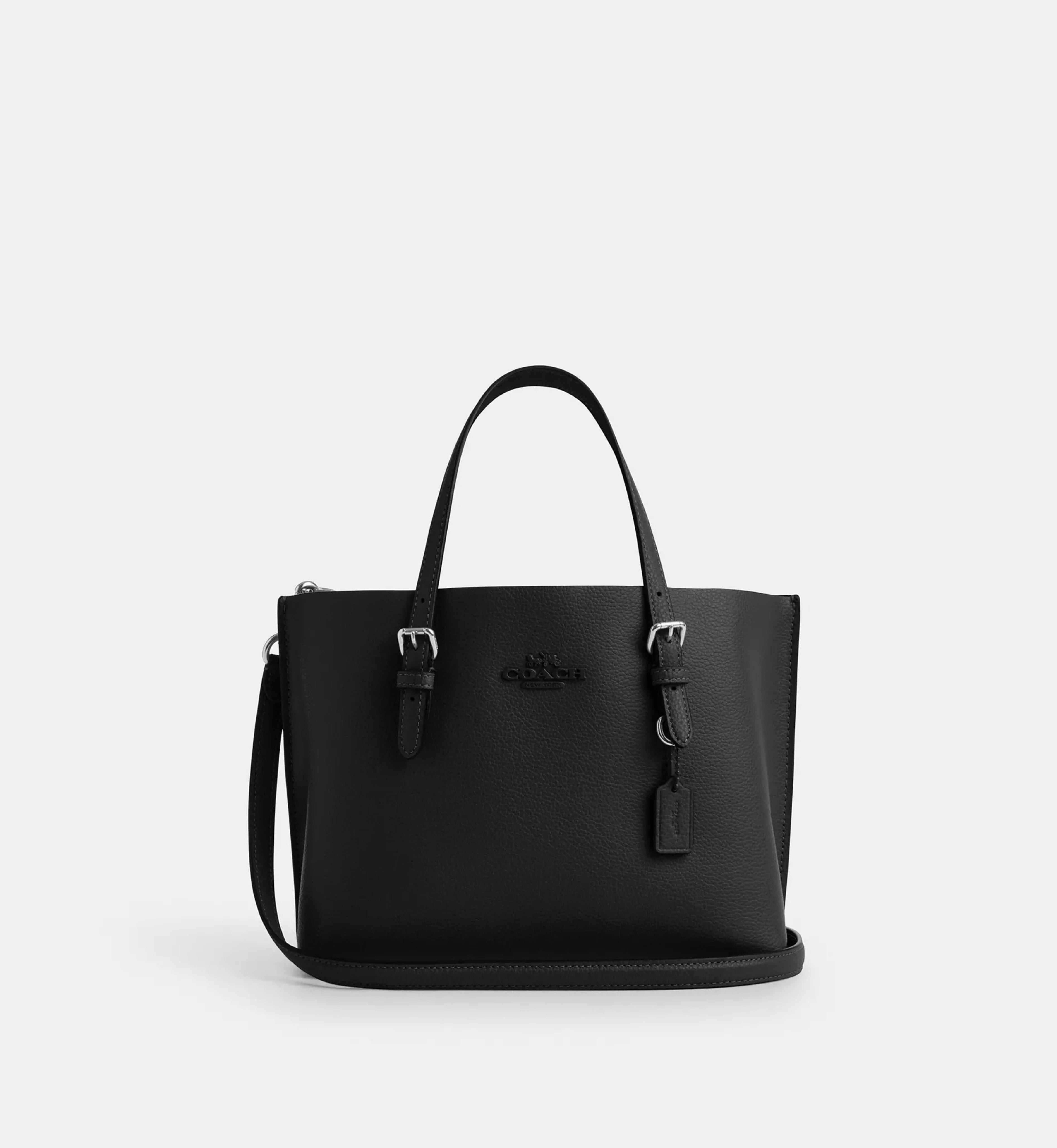 Coach Mollie Tote Bag 25 'Leather Silver Black'