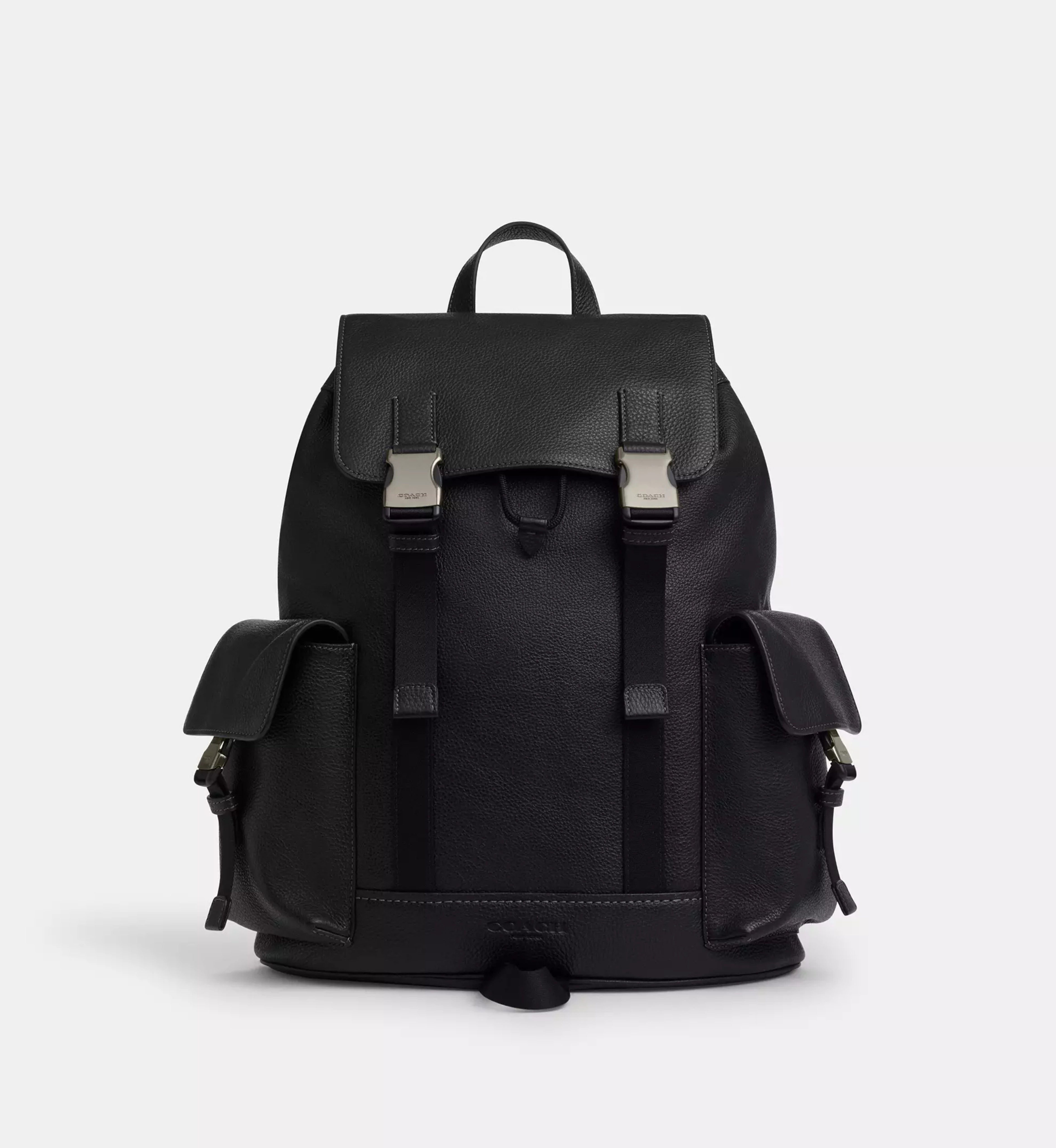 Coach Clark Backpack 'Pebbled Leather Gunmetal Black'