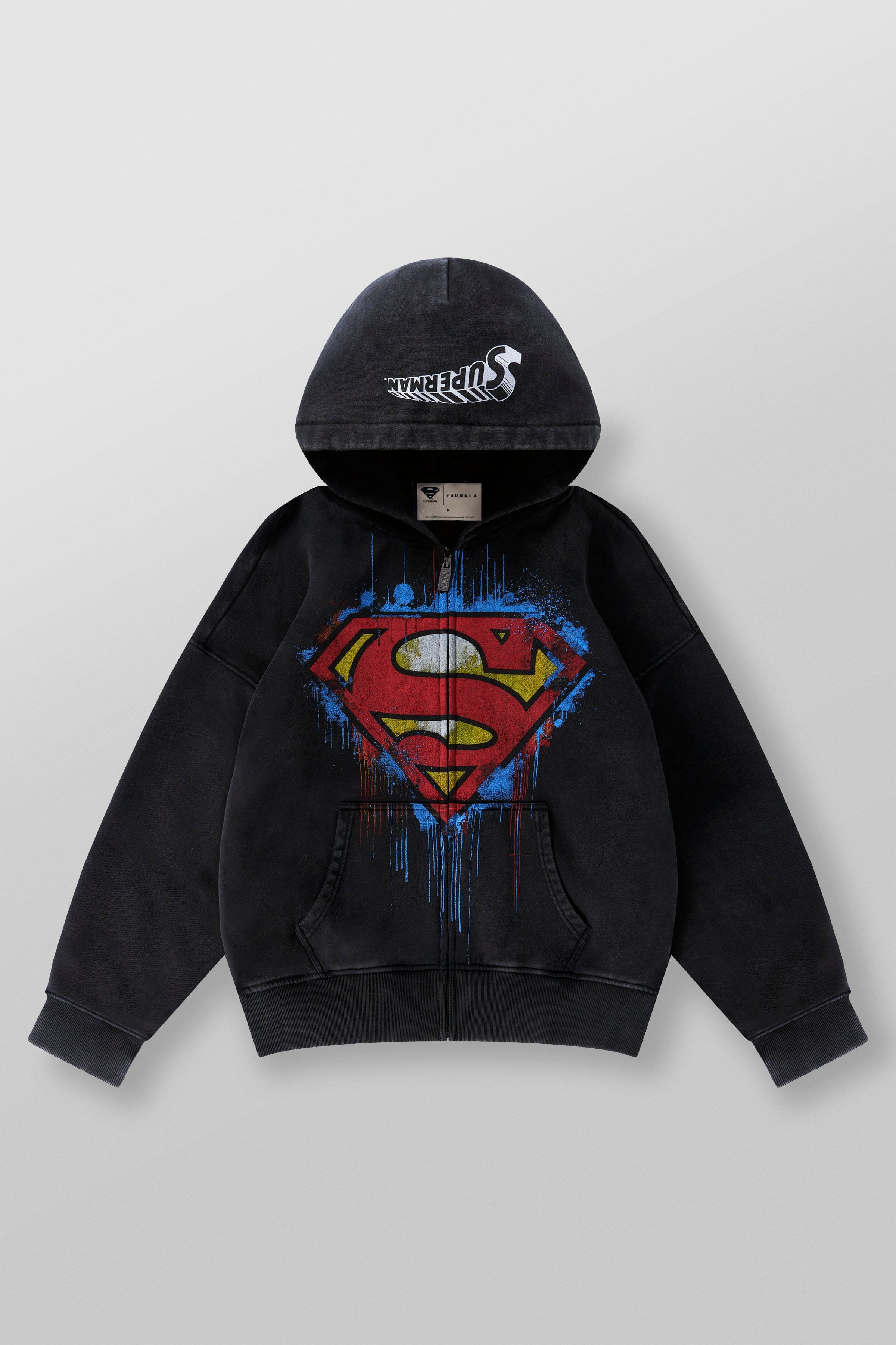 YoungLa 5011 - Superman Drip Zip-Ups 'Black Wash'