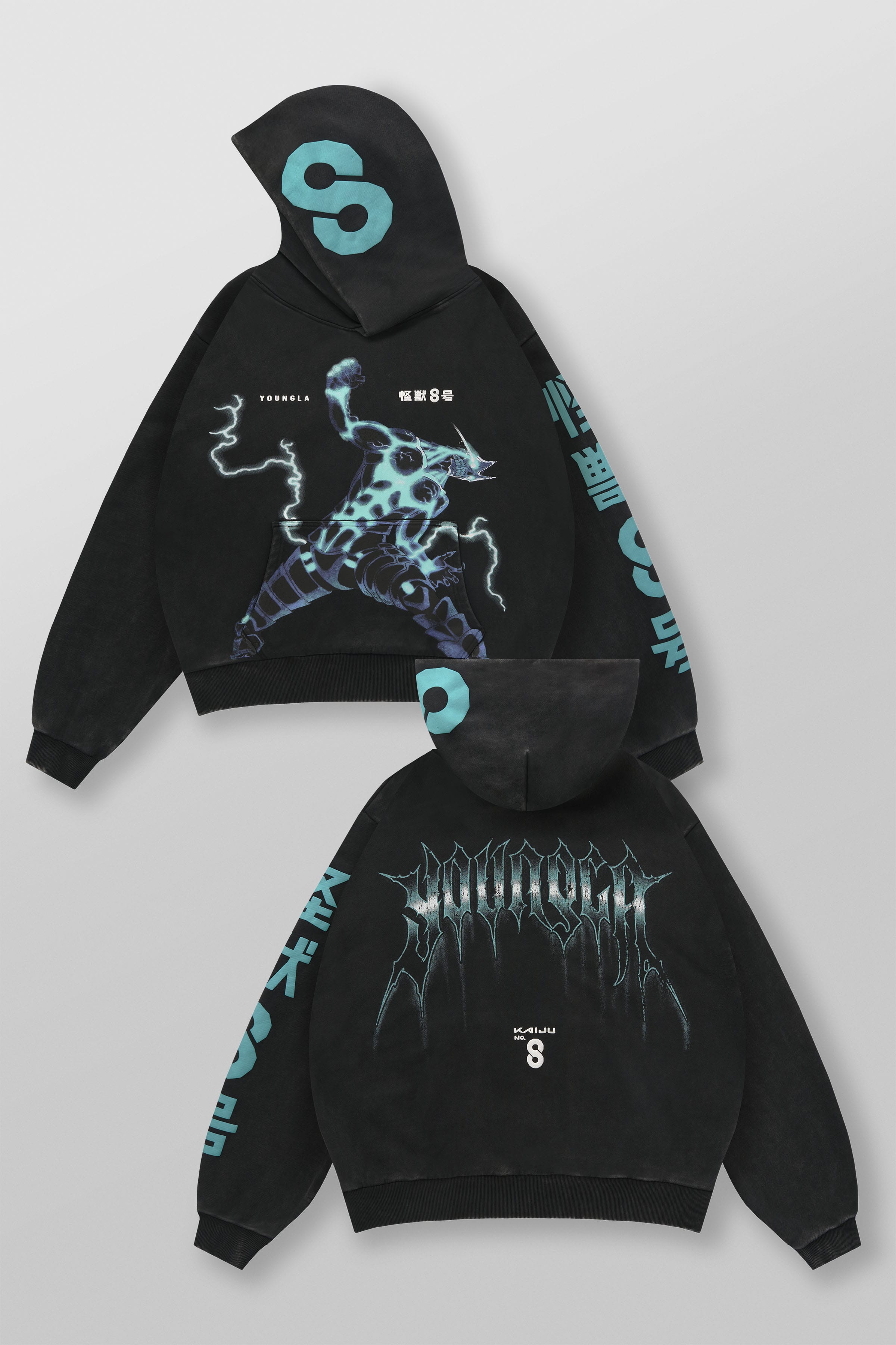 YoungLA 5015 - Kaiju No. 8 Graphic Hoodies 'Kaiju Armor'