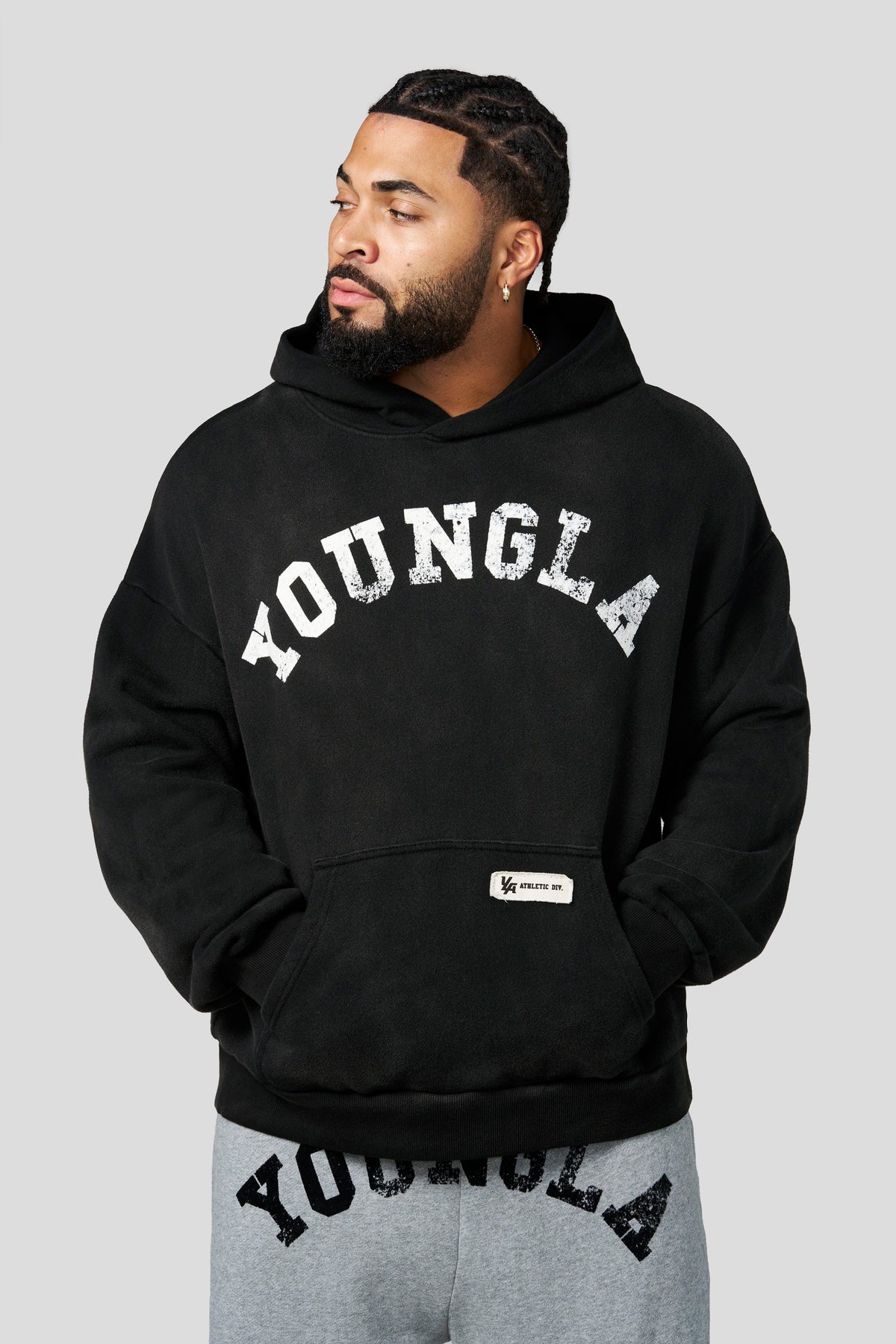 YoungLA 5022 - Arc Collection - Hoodies 'Black Wash'