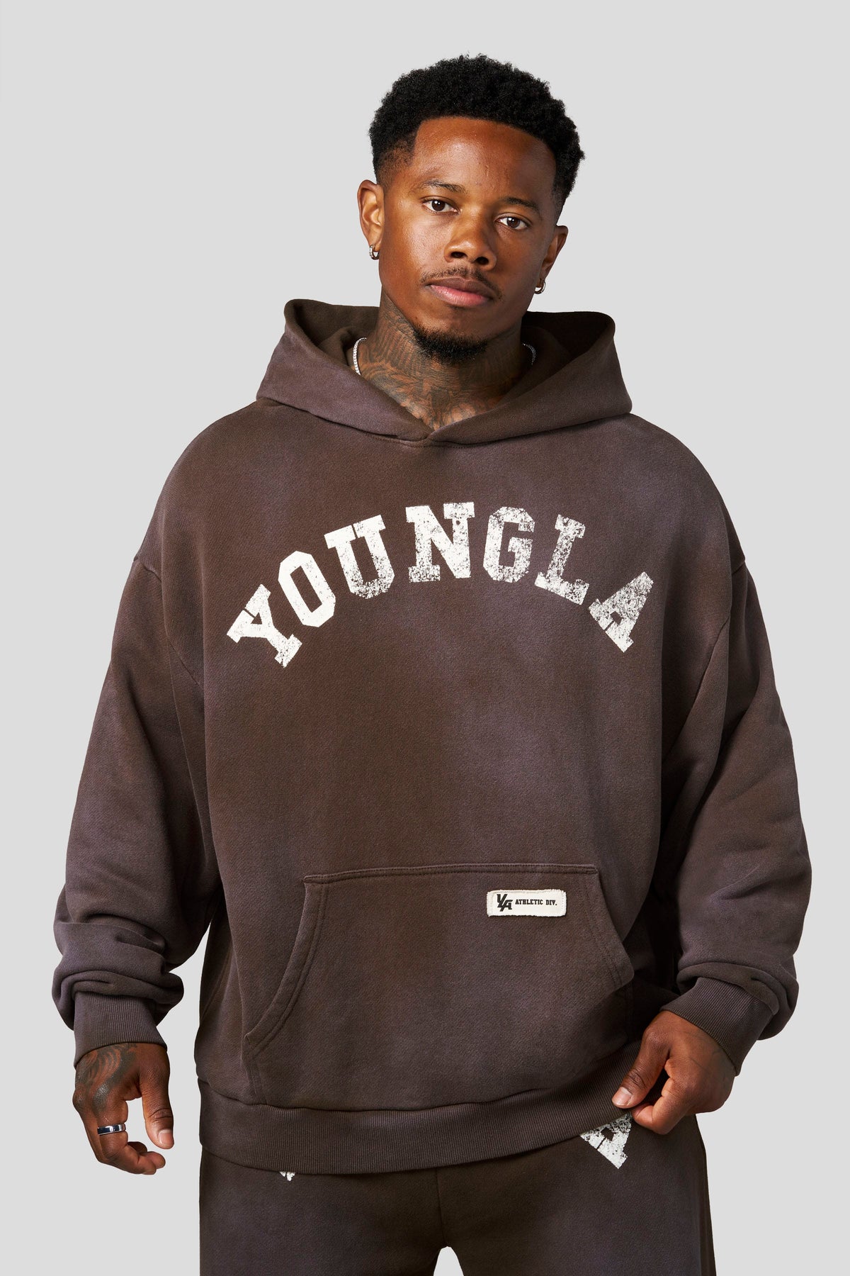 YoungLA 5022 - Arc Collection - Hoodies 'Brown Wash'