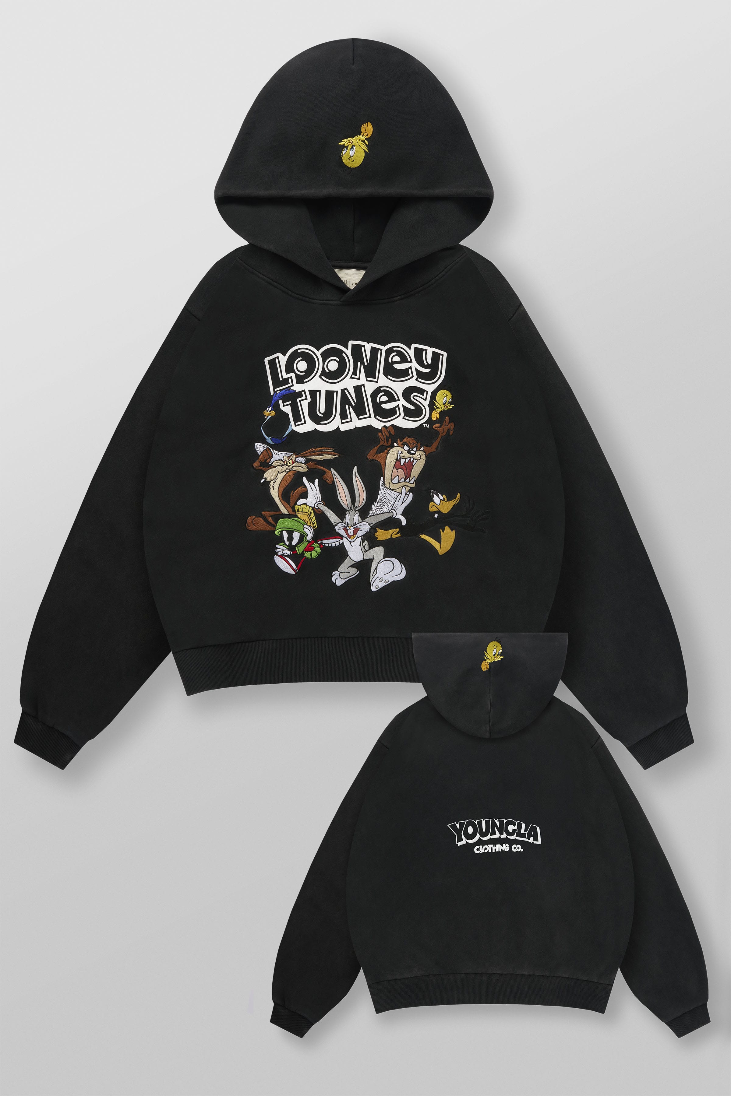Young La 5114 - Looney Tunes Embroidered Hoodies 'The Crew'