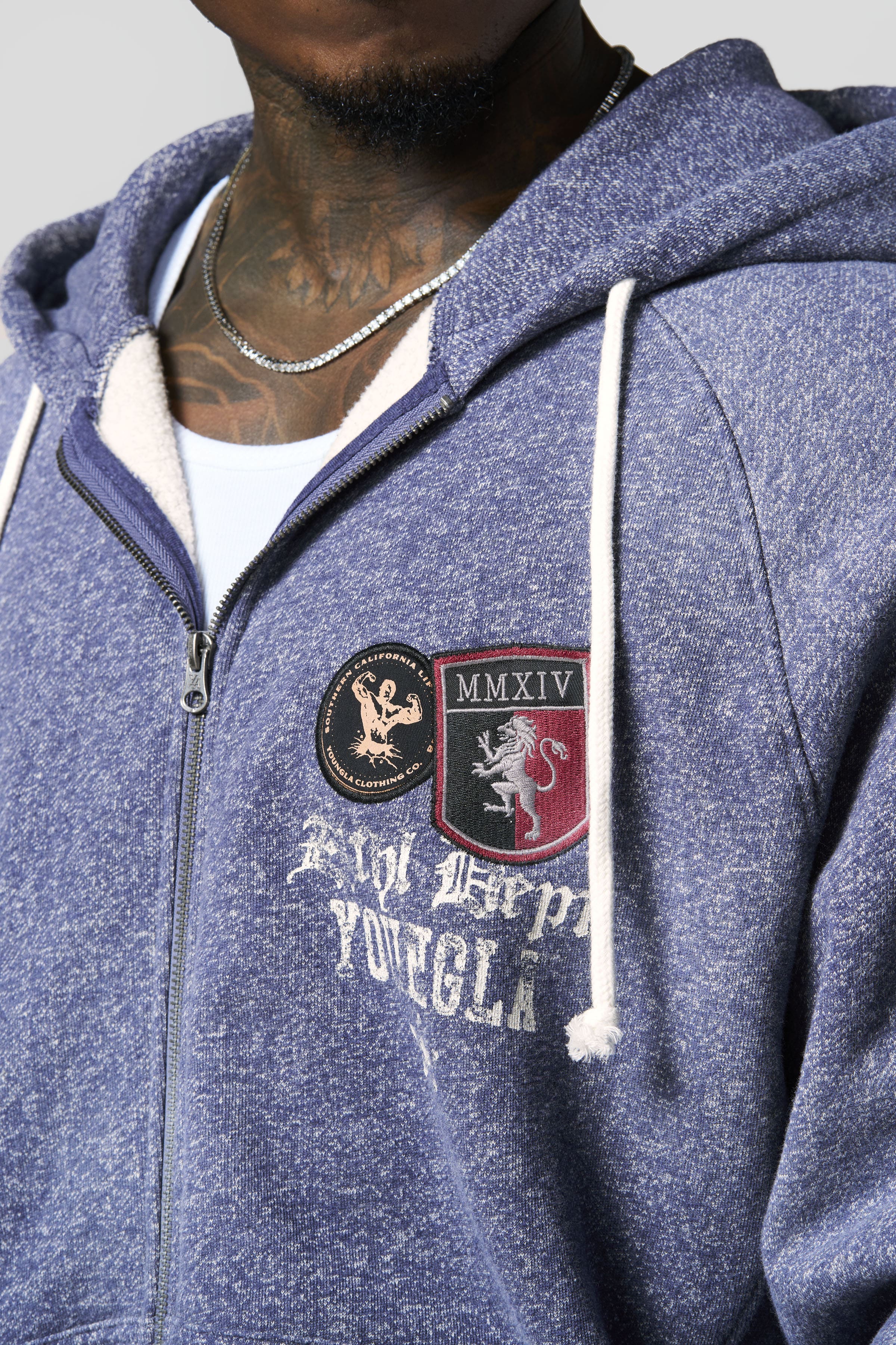 YoungLA 5132 - Golden Era Zip-Ups 'Purple Wash'