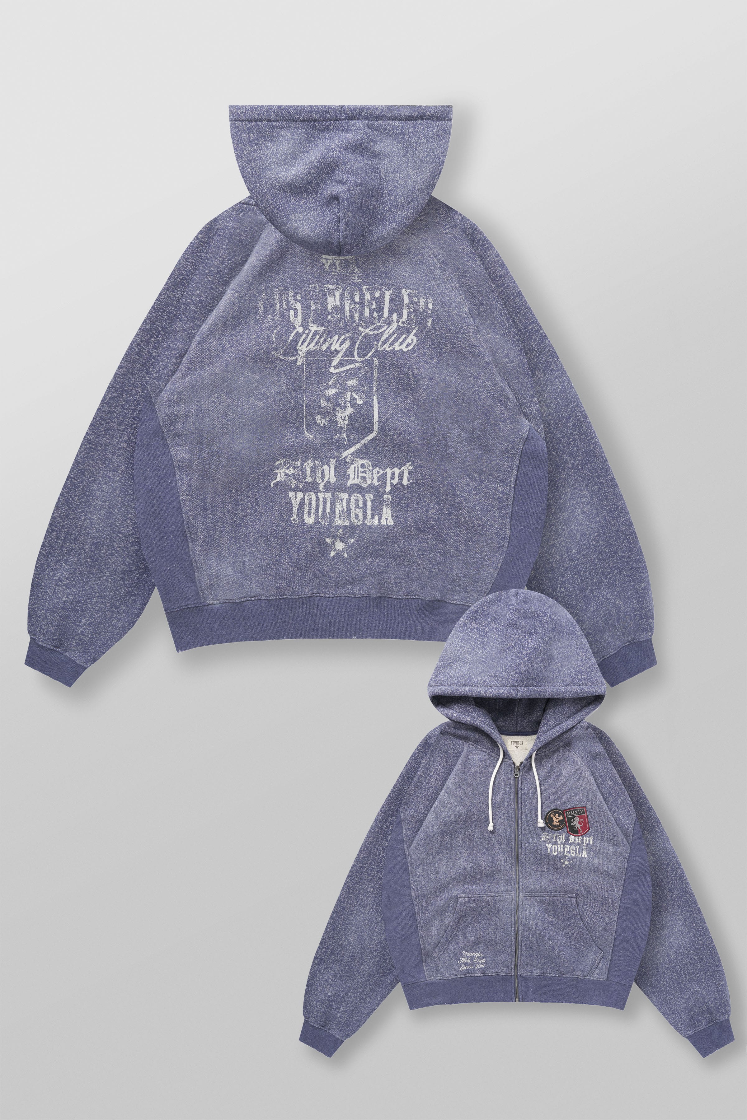 YoungLA 5132 - Golden Era Zip-Ups 'Purple Wash'