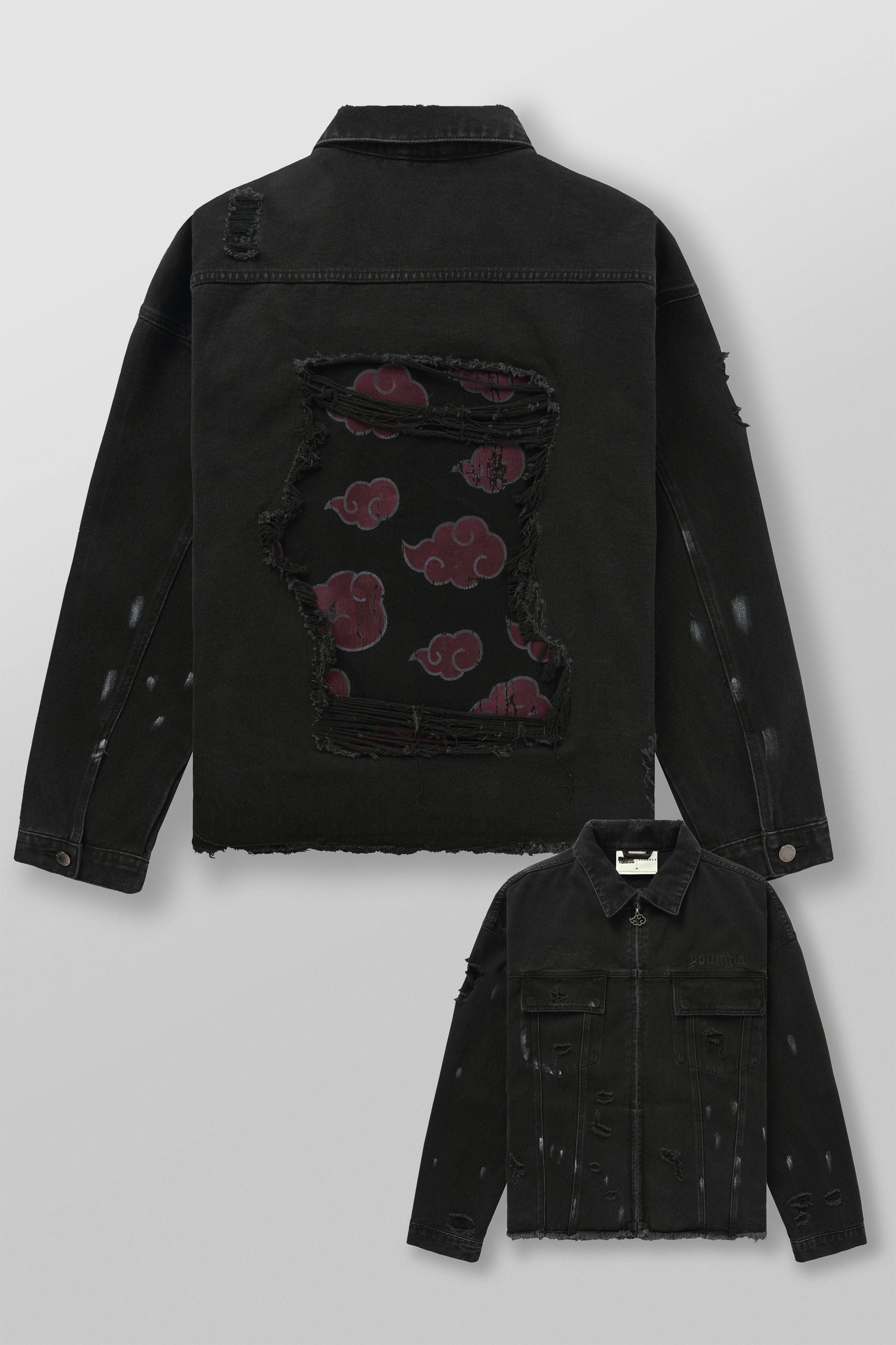 YoungLa 5133 - Naruto Distressed Denim Jackets 'Akatsuki'