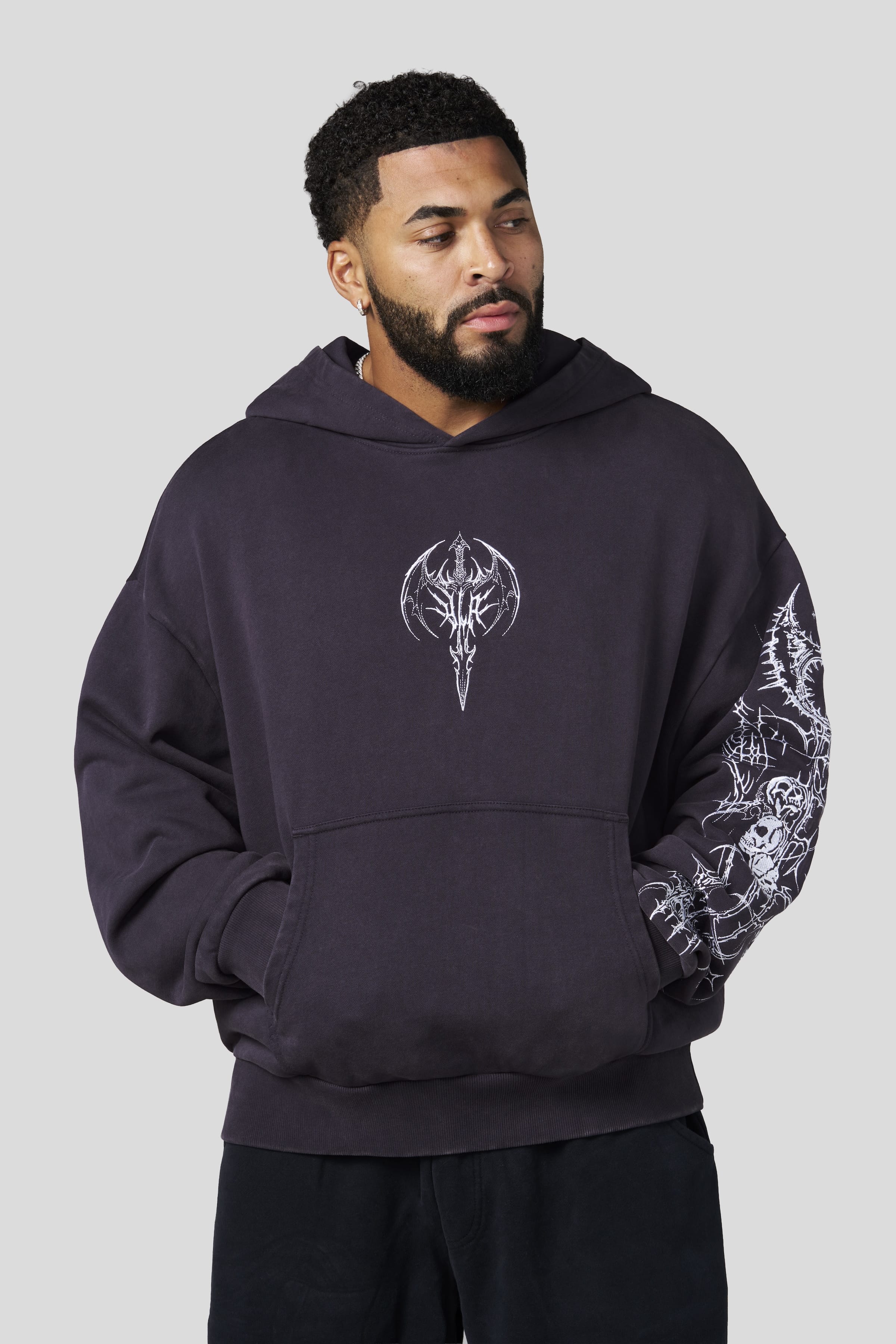 YoungLA 5234 - Sigil Crest Hoodies 'Purple Wash'