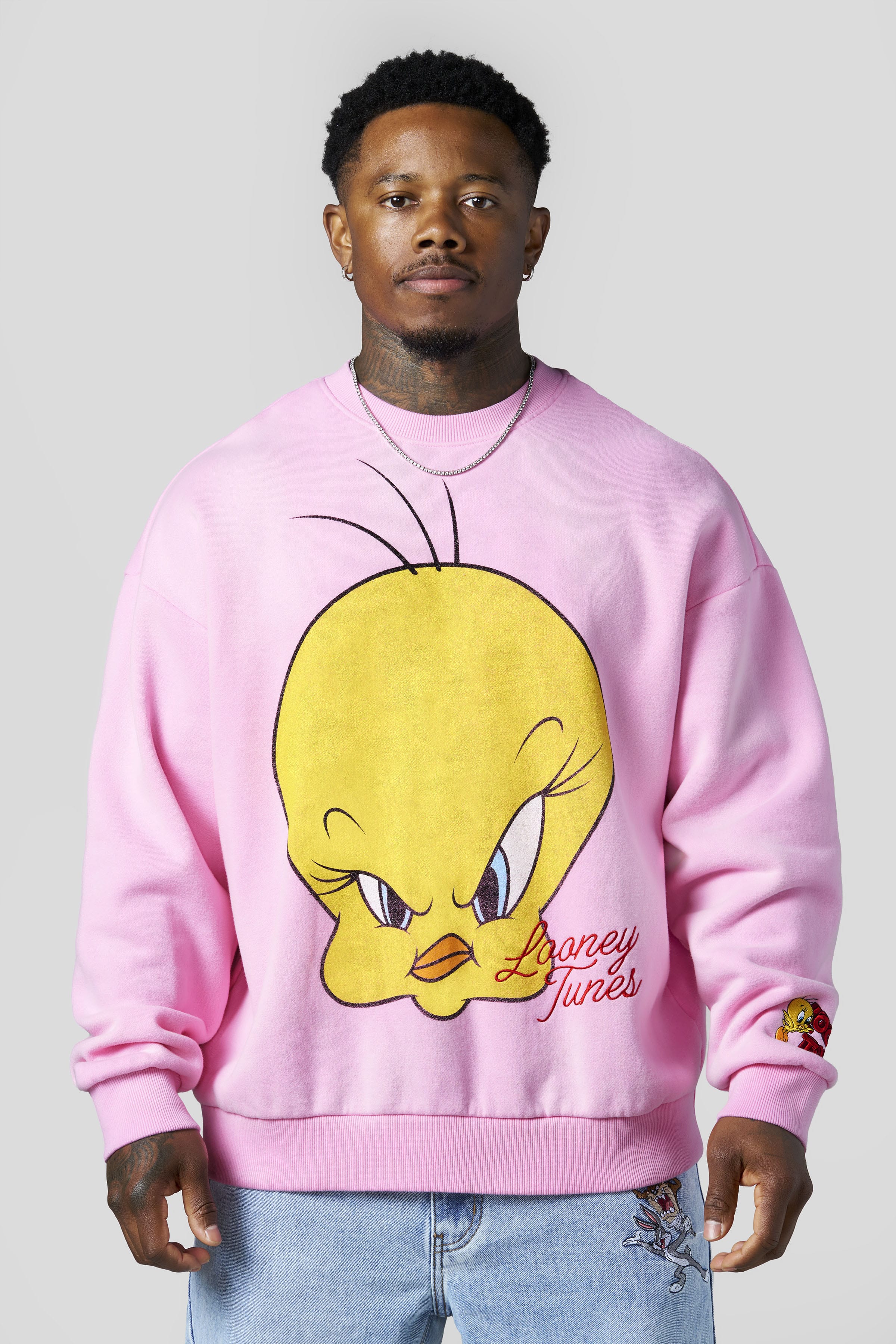 Young La 5255 - Looney Tunes Face Crewnecks 'Tweety P'