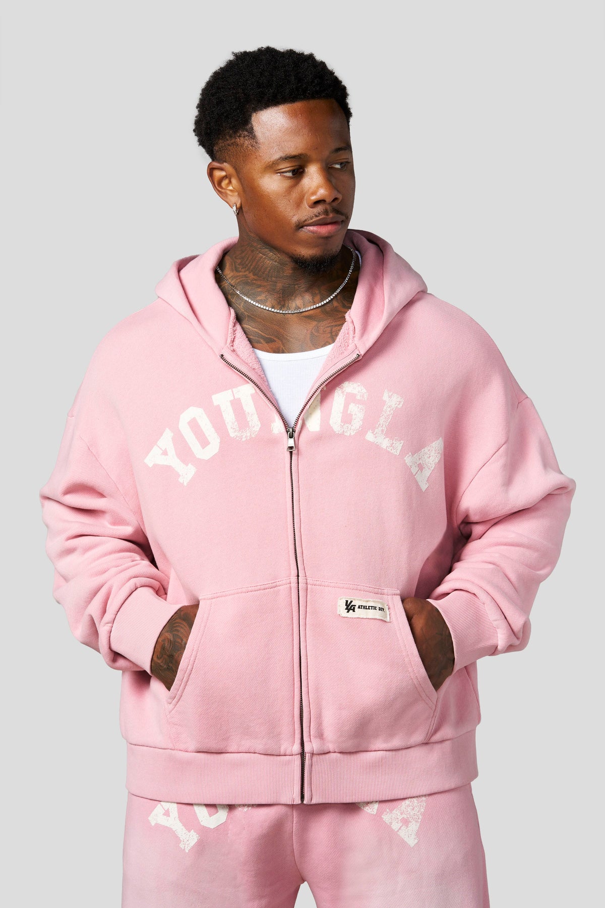 YoungLA 5268 - Arc Collection - Zip-Up 'Pink Wash'