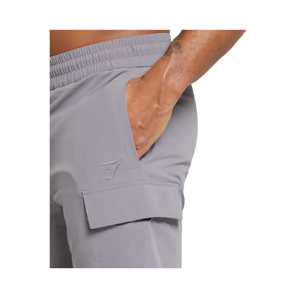 Gymshark Stretch Woven Cargo Shorts Regular Fit Medium Grey