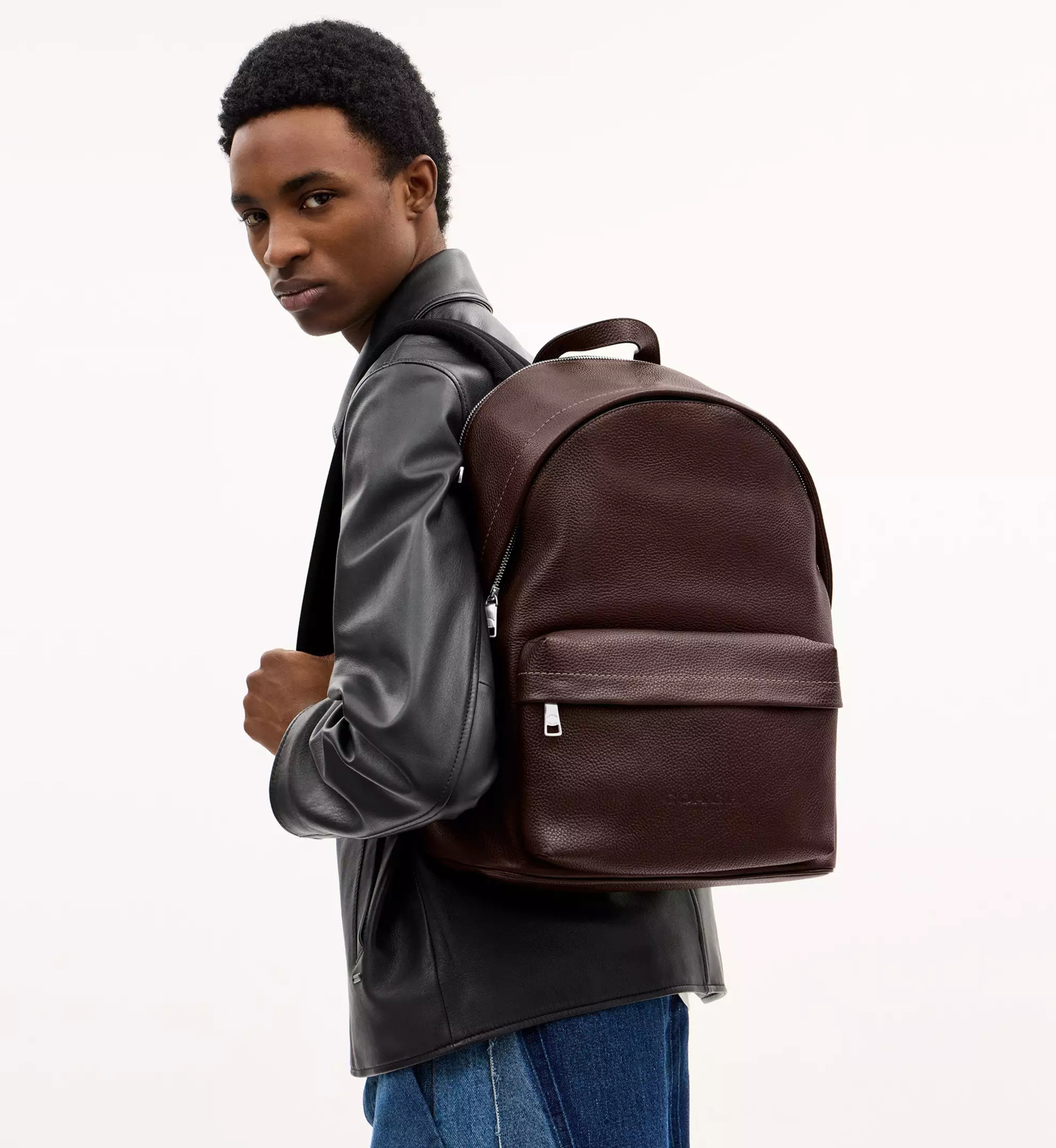 Coach Taylor Backpack 'Pebbled Leather Silver Maple'