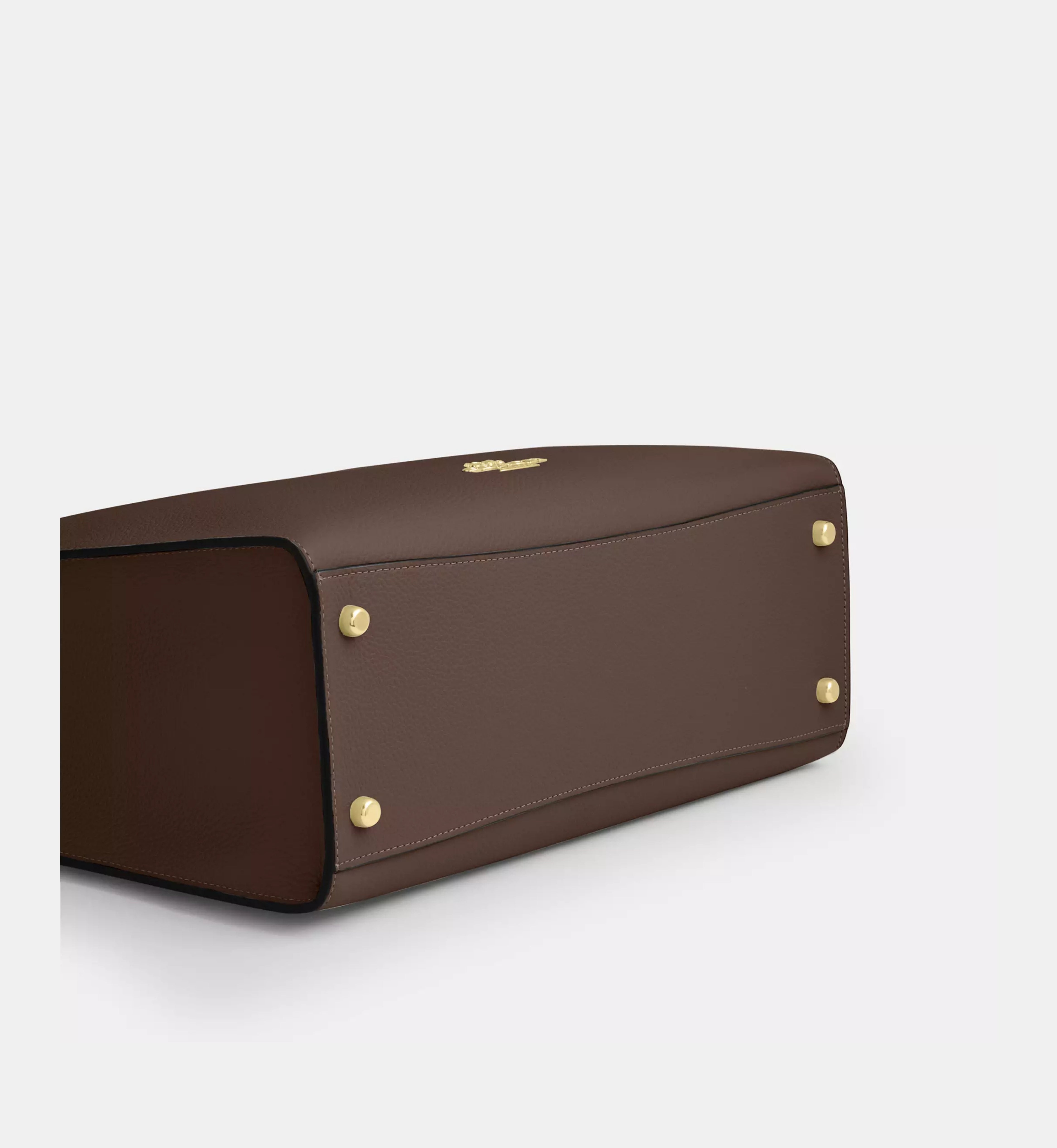 Coach Maggie Tote Bag 'Pebbled Leather Gold Dark Stone'