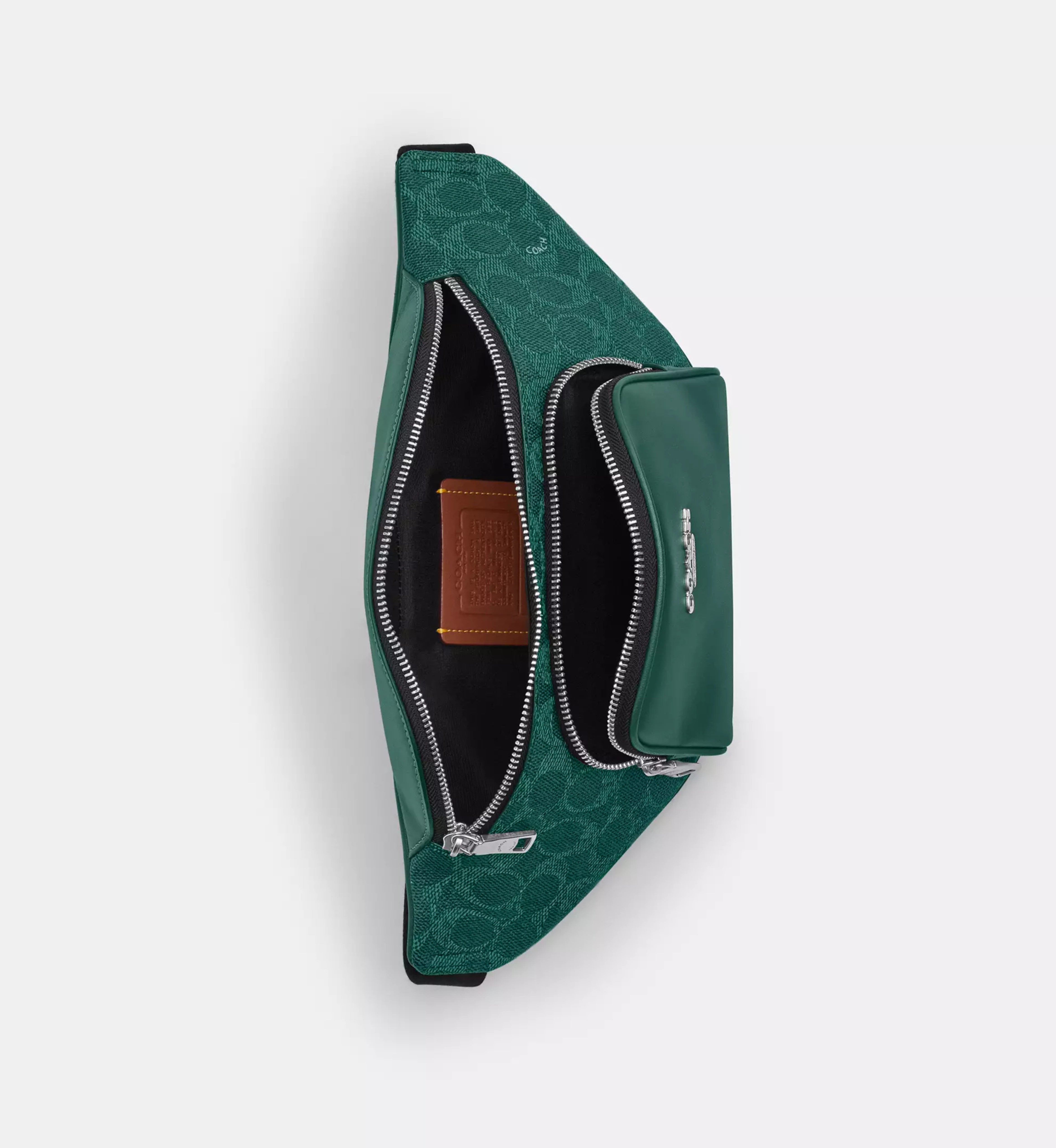 Coach Racer Small Belt Bag In Signature Canvas 'Signature Canvas Silver Sea Green'