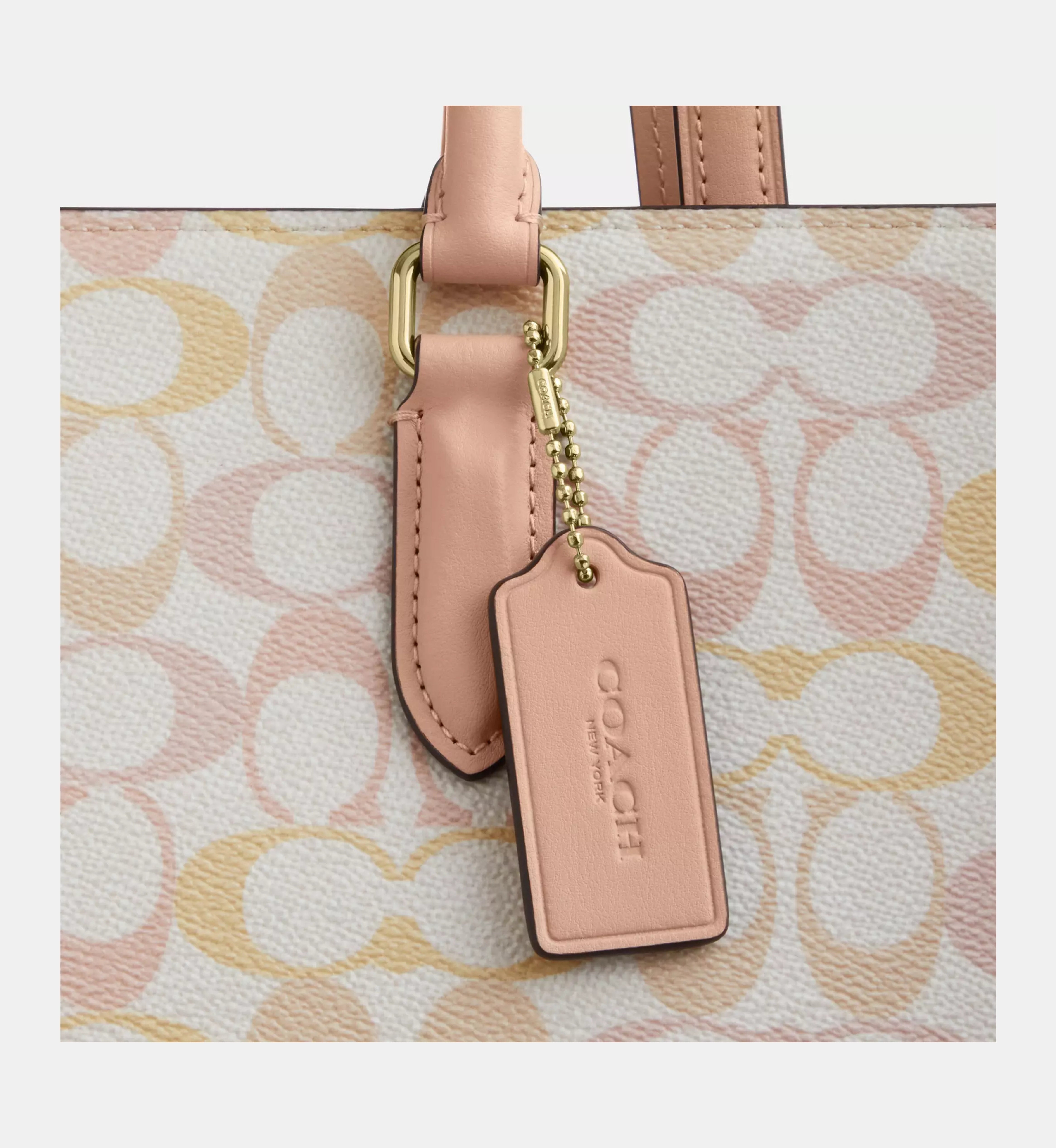 Coach Maggie Tote Bag In Pretty Signature Canvas 'Signature Canvas Im Chalk Pink'