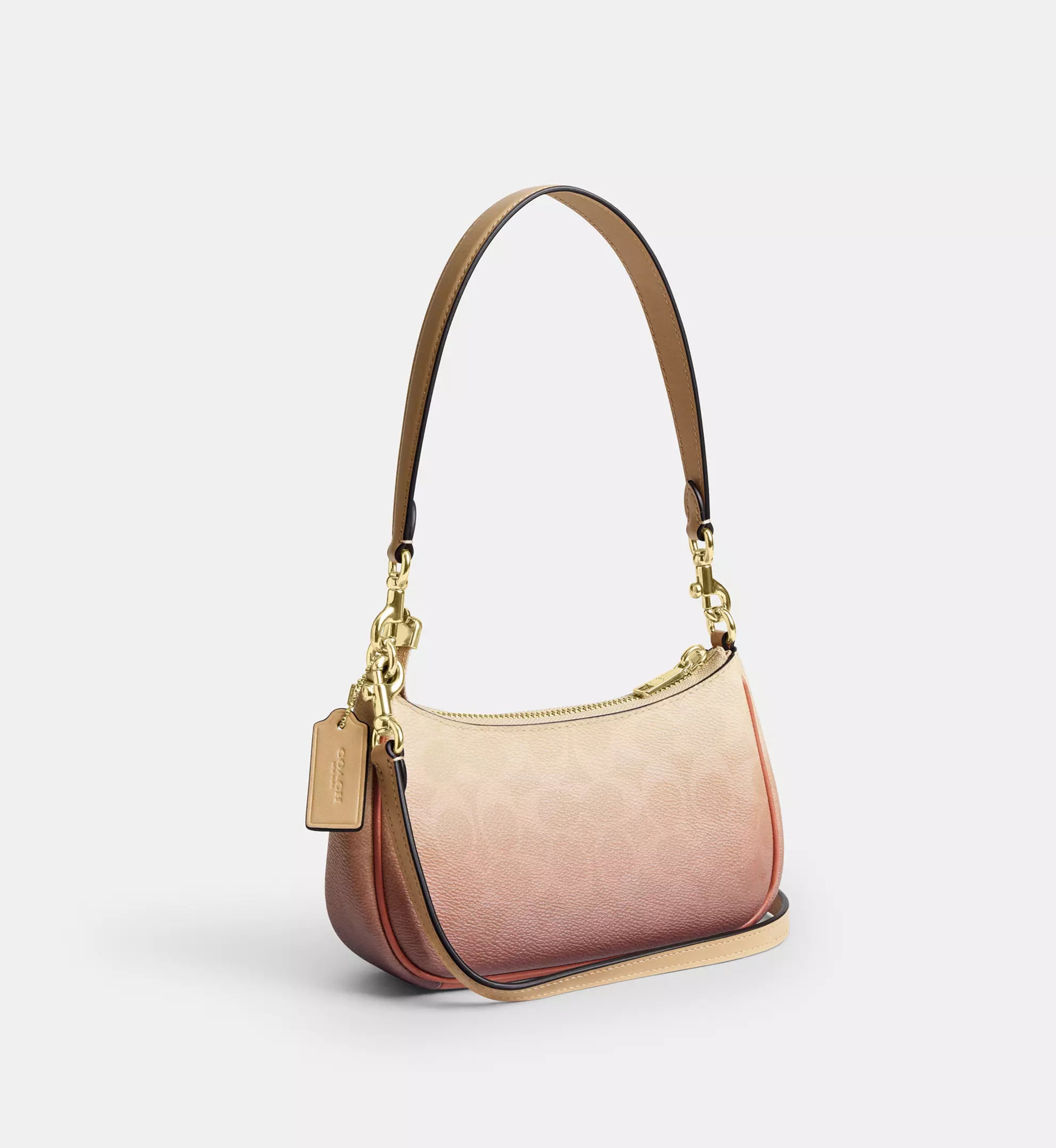 Coach Teri Mini Crossbody Bag In Ombre Signature Canvas 'Signature Canvas Gold Sunset'
