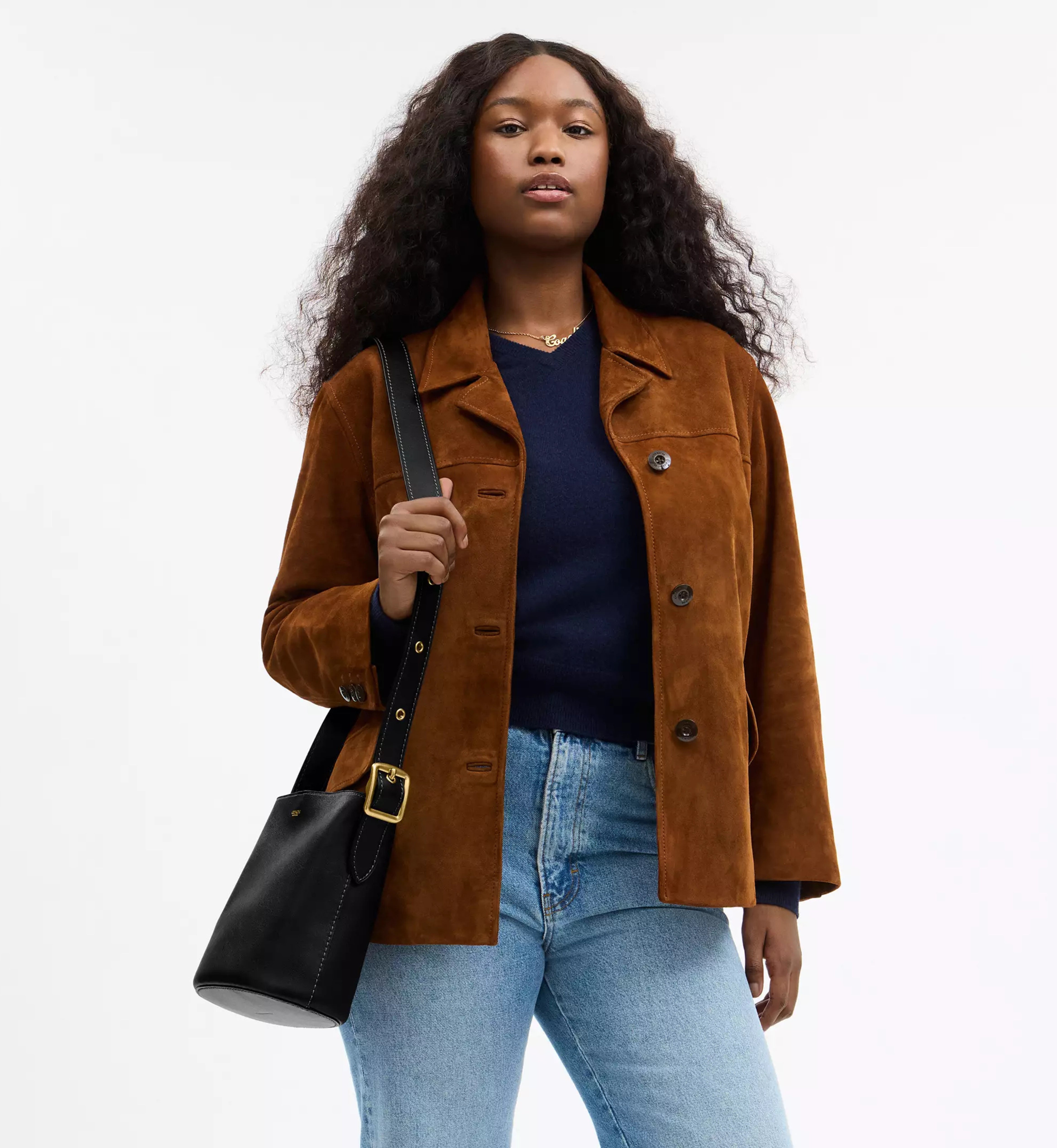 Coach Bleecker Bucket Bag 21 'Smooth Leather Brass Black'