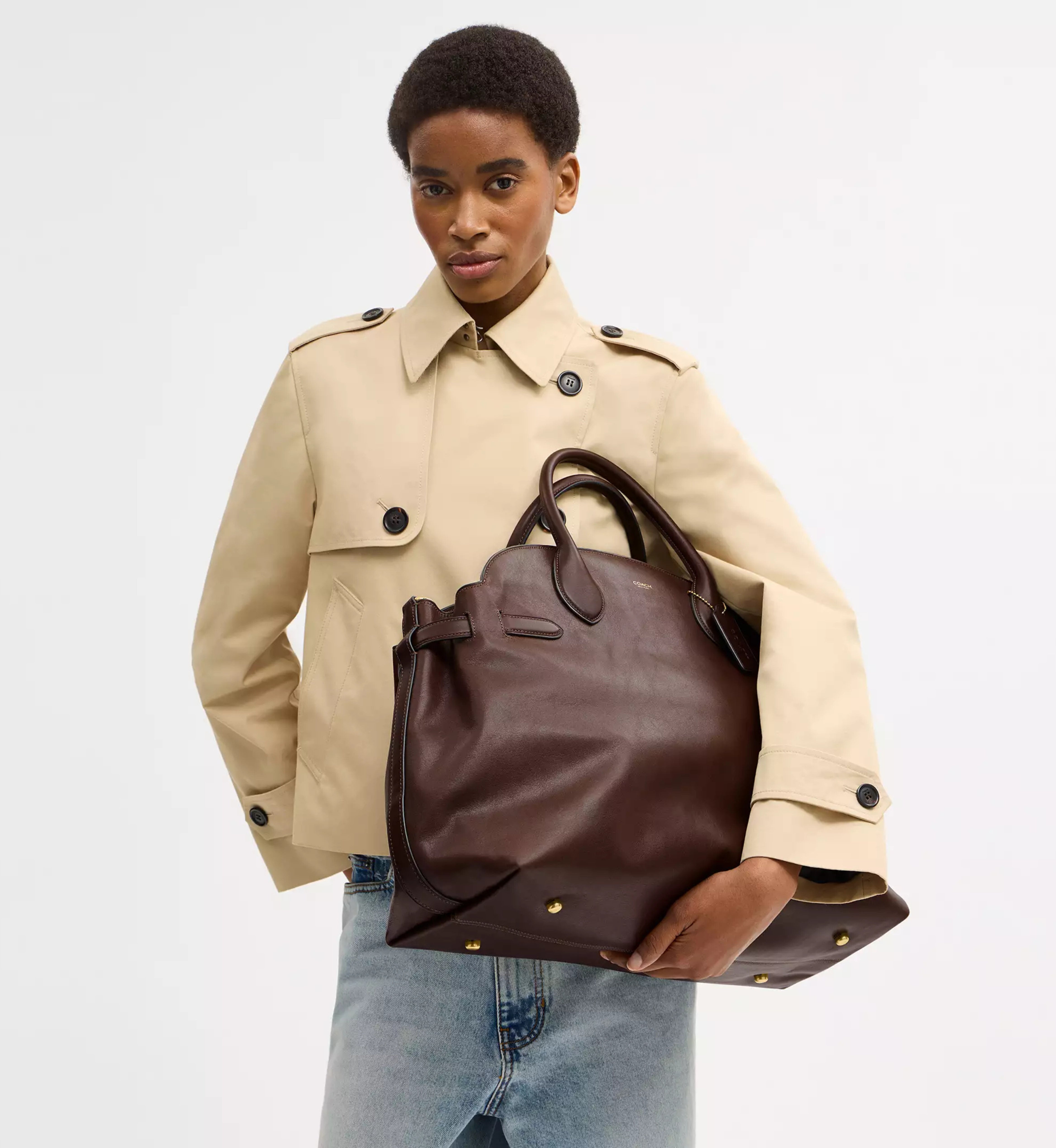 Coach Soft Empire Carryall Bag 48 'Smooth Leather Brass Maple'