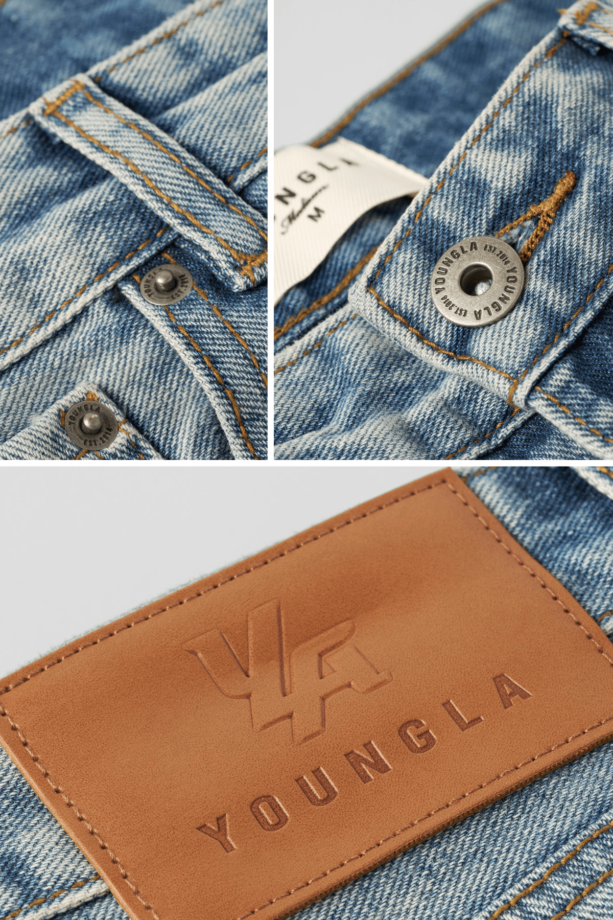 YoungLA 6016 - Fade Line Jeans 'Blue Wash'