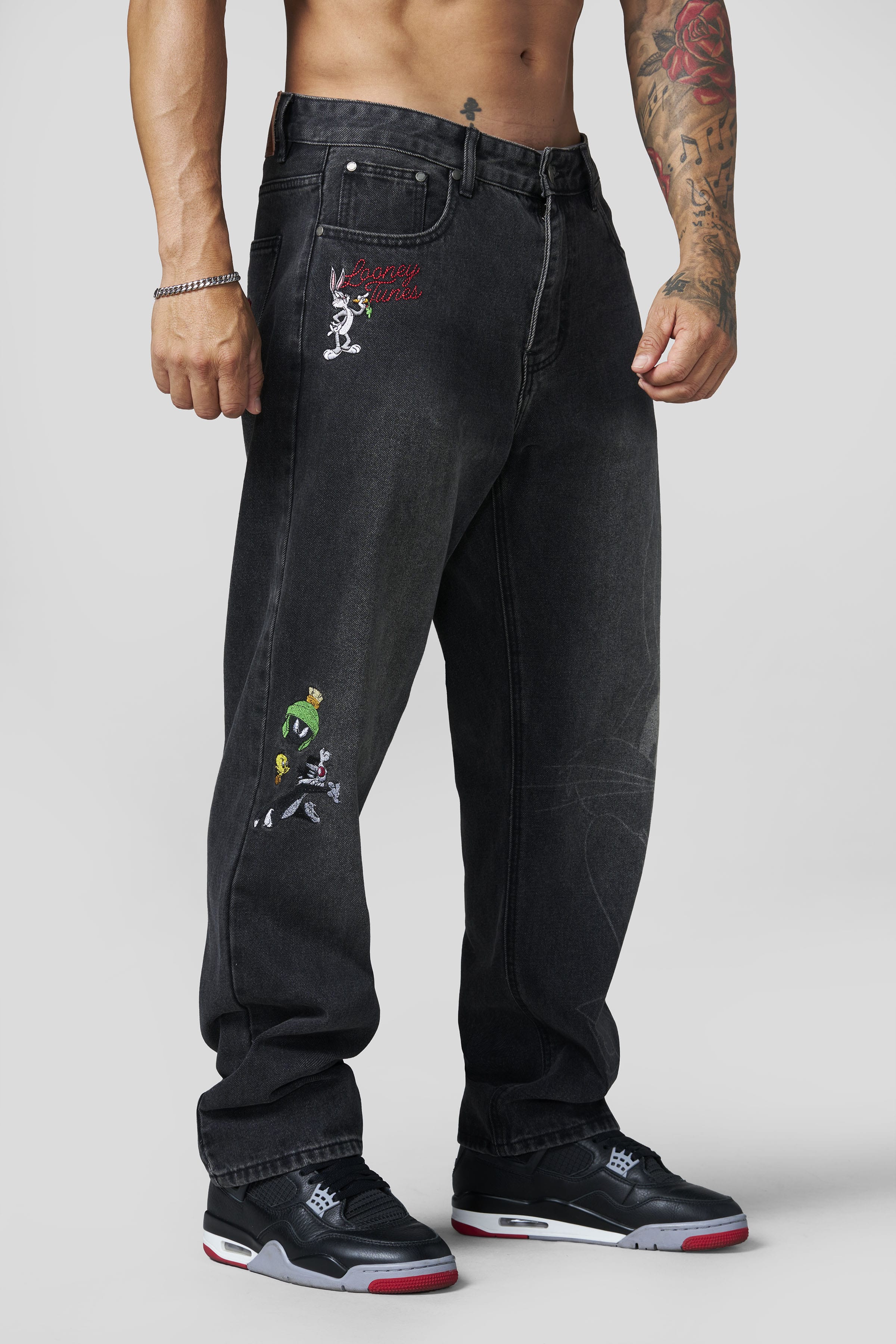 Young La 6035 - Looney Tunes Denim Jeans 'Black Wash'