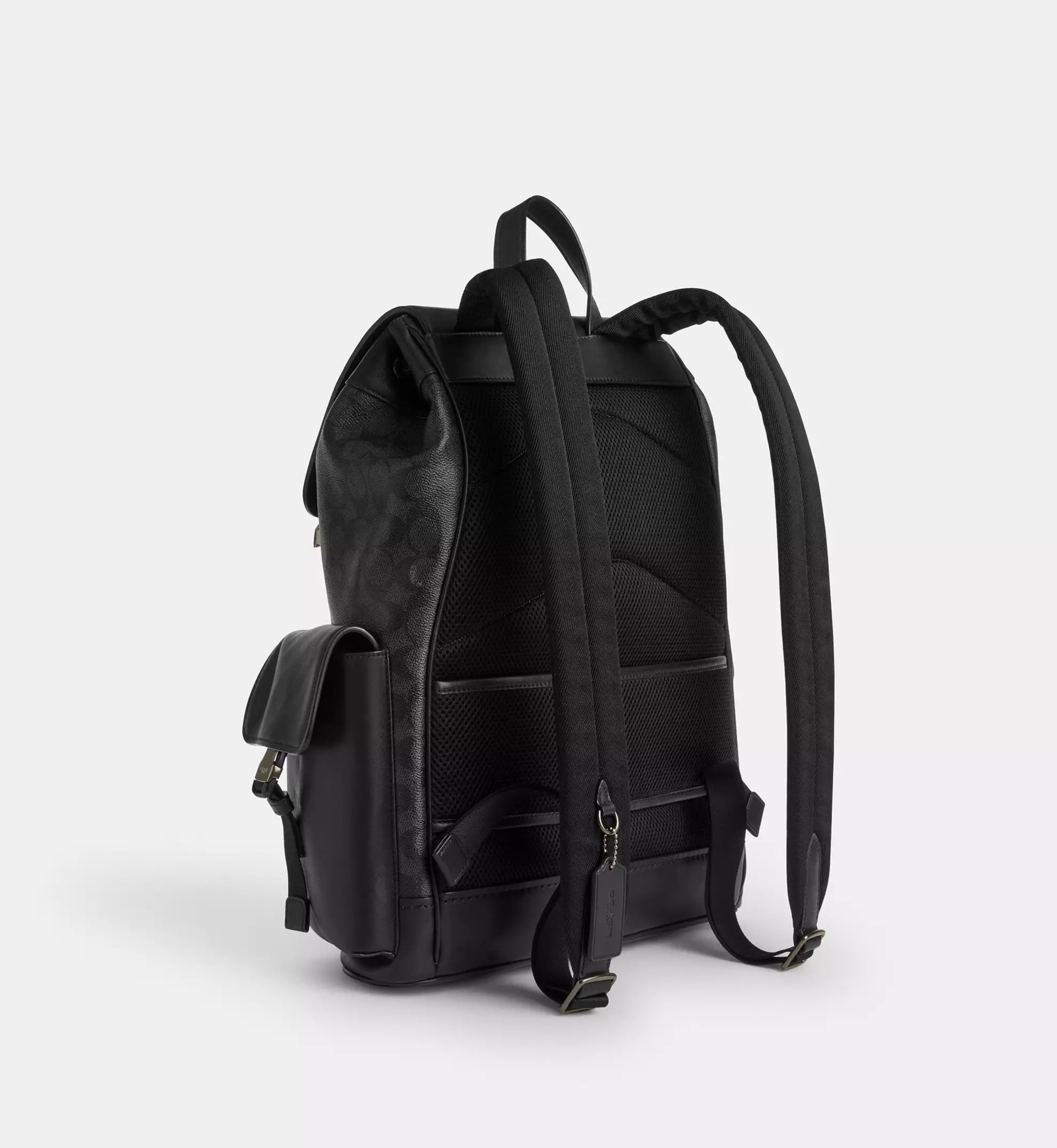 Coach Clark Backpack In Signature Canvas 'Signature Canvas Gunmetal Charcoal Black'