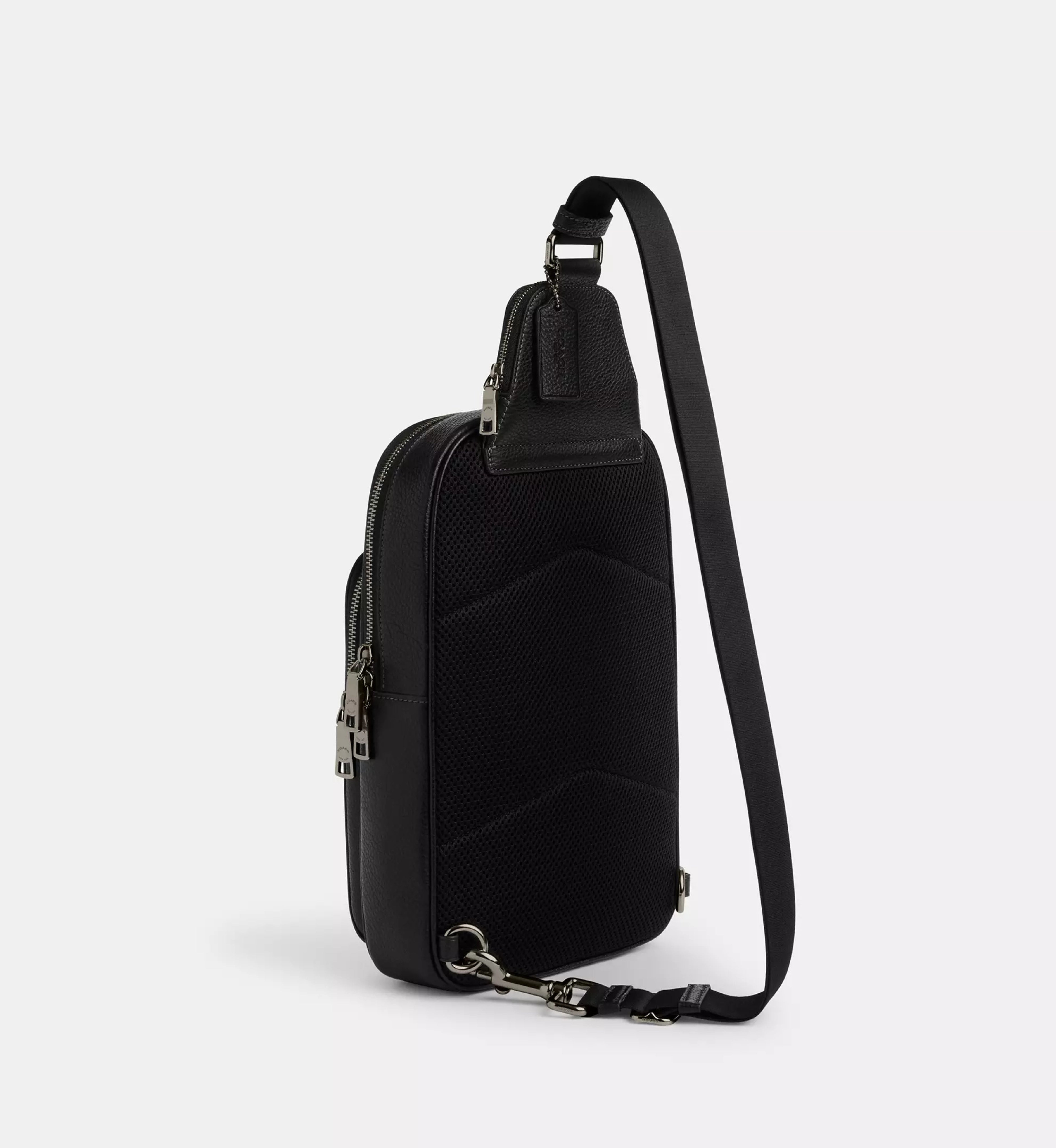 Coach Ethan Pack 'Pebbled Leather Gunmetal Black'