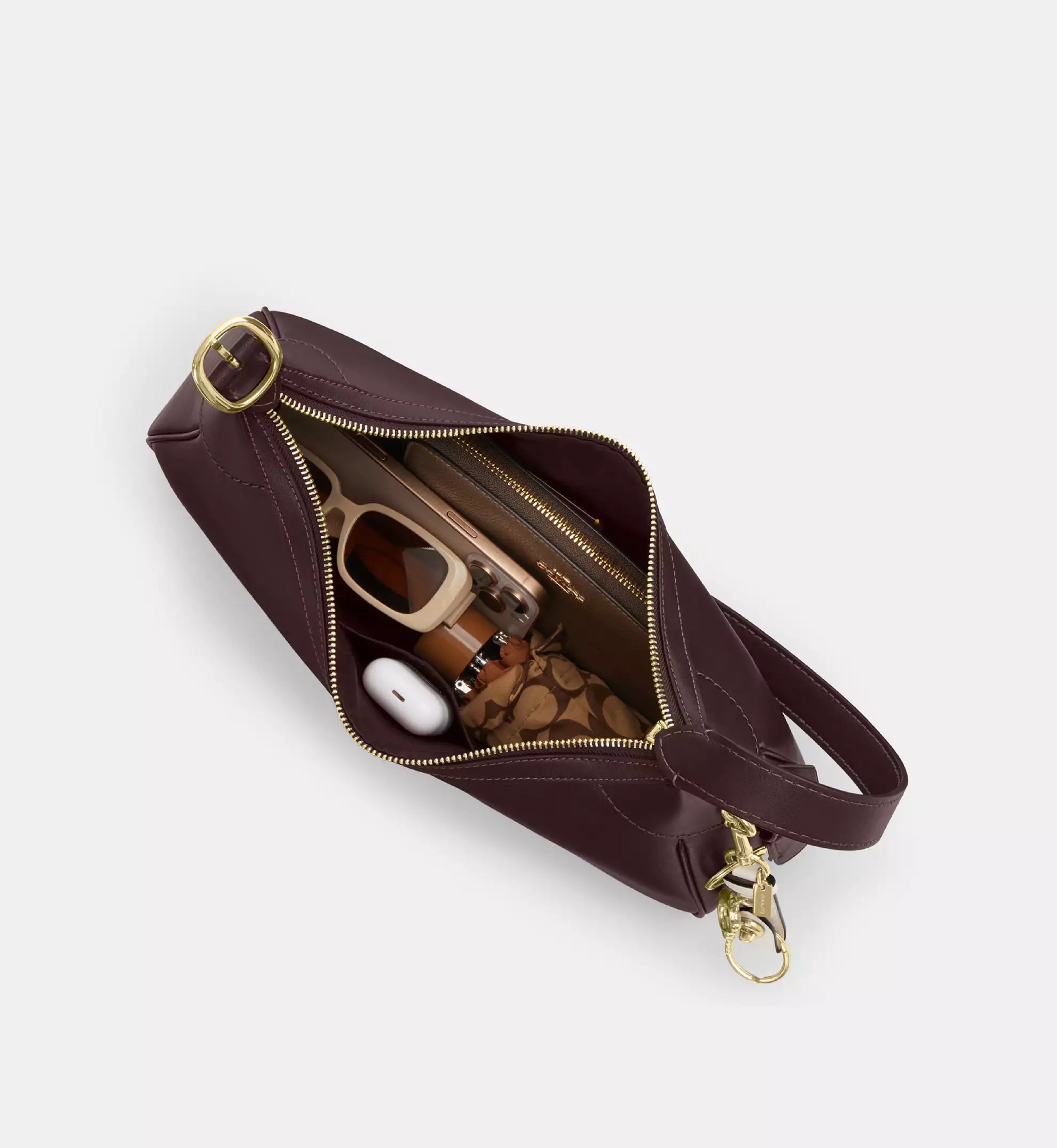 Coach Ella Small Shoulder Bag 'Smooth Leather Gold Espresso'