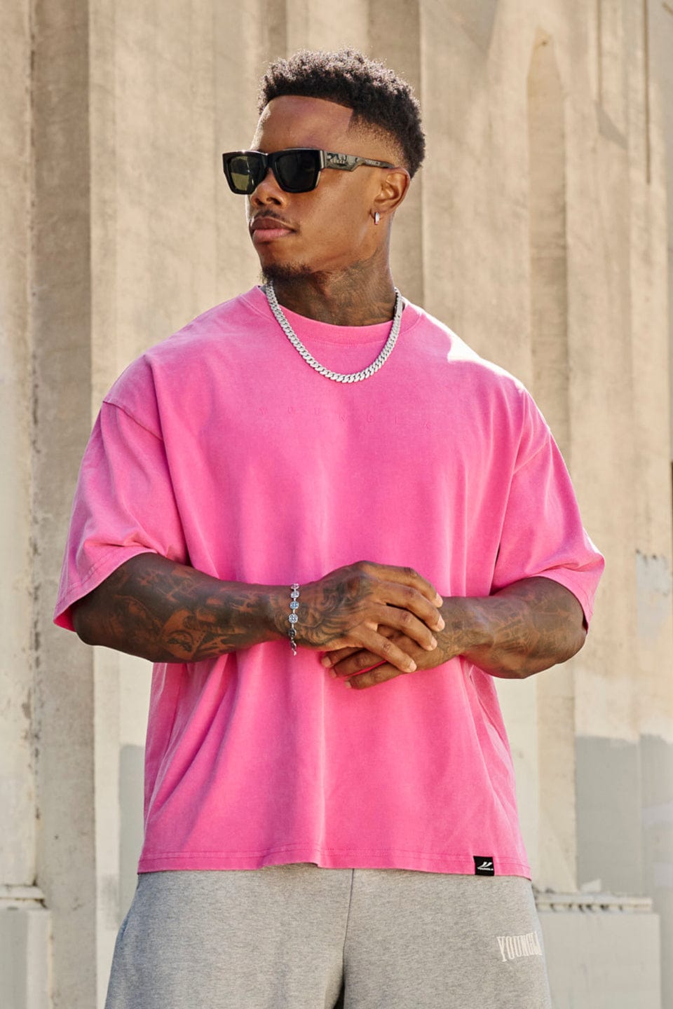 YoungLA 4219 - Summer Peached Tees 'Pink Wash'
