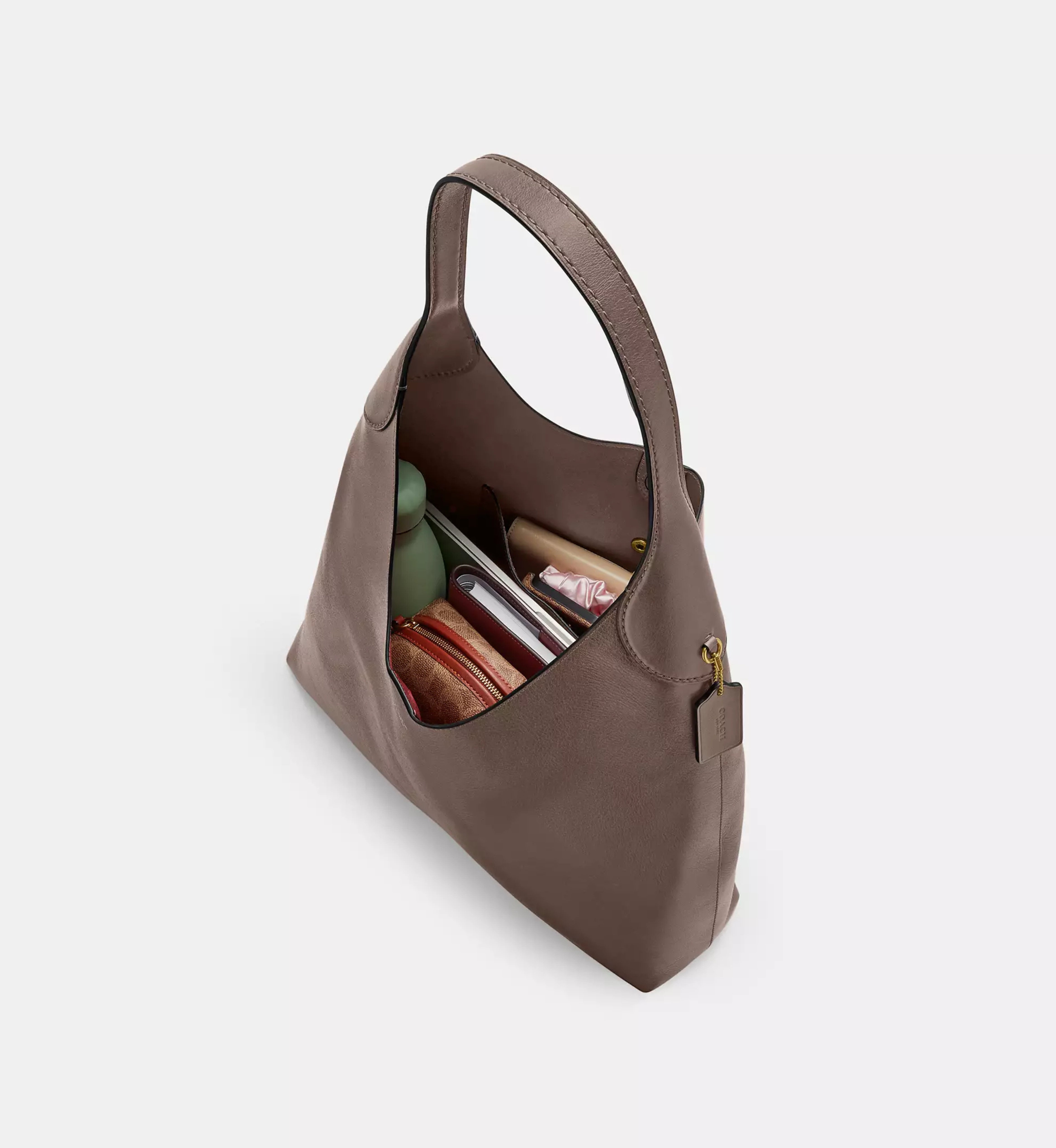 Coach Brooklyn Shoulder Bag 39 'Smooth Leather Brass Dark Stone'