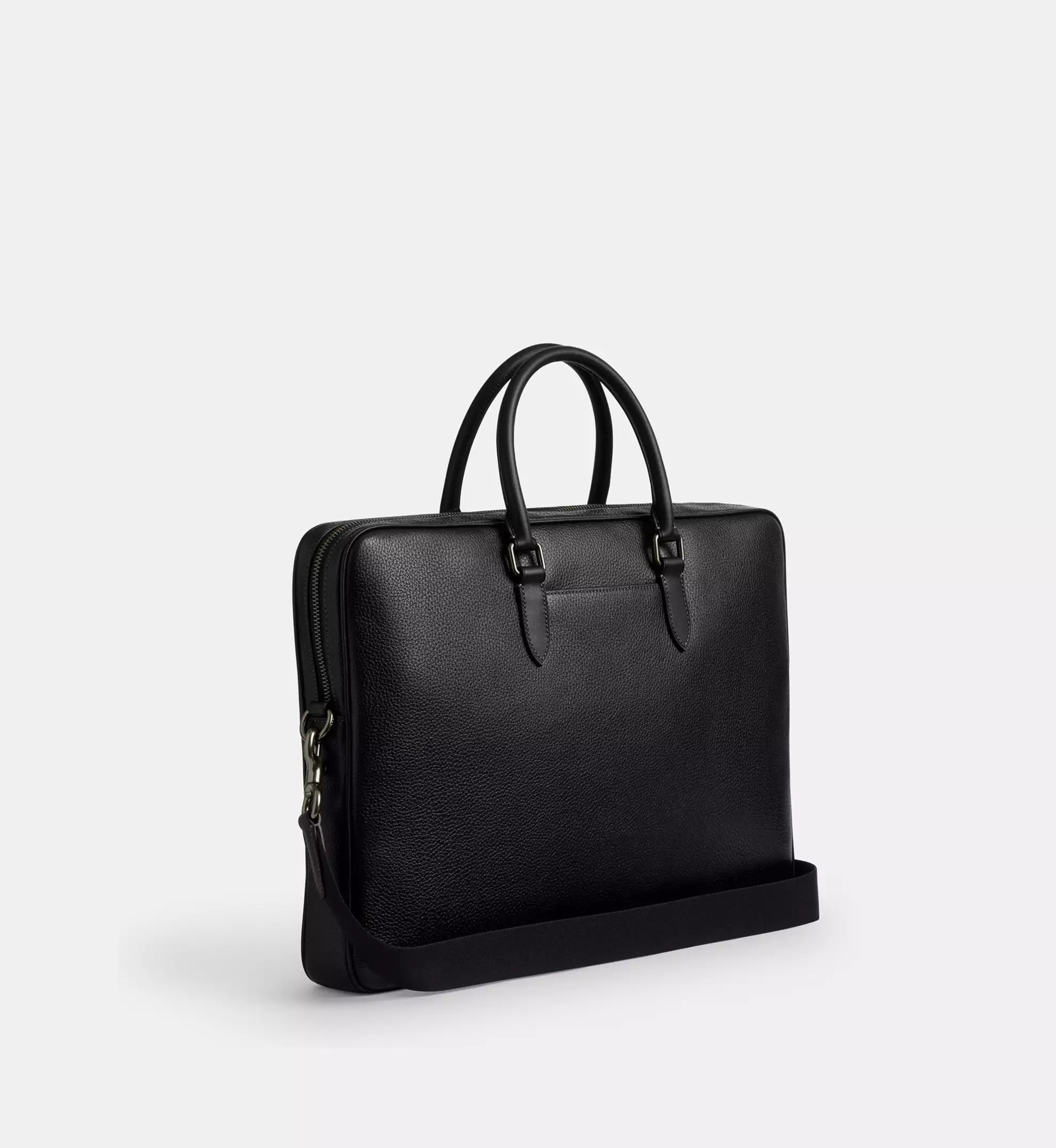 Coach Ethan Large Brief 'Pebbled Leather Gunmetal Black'