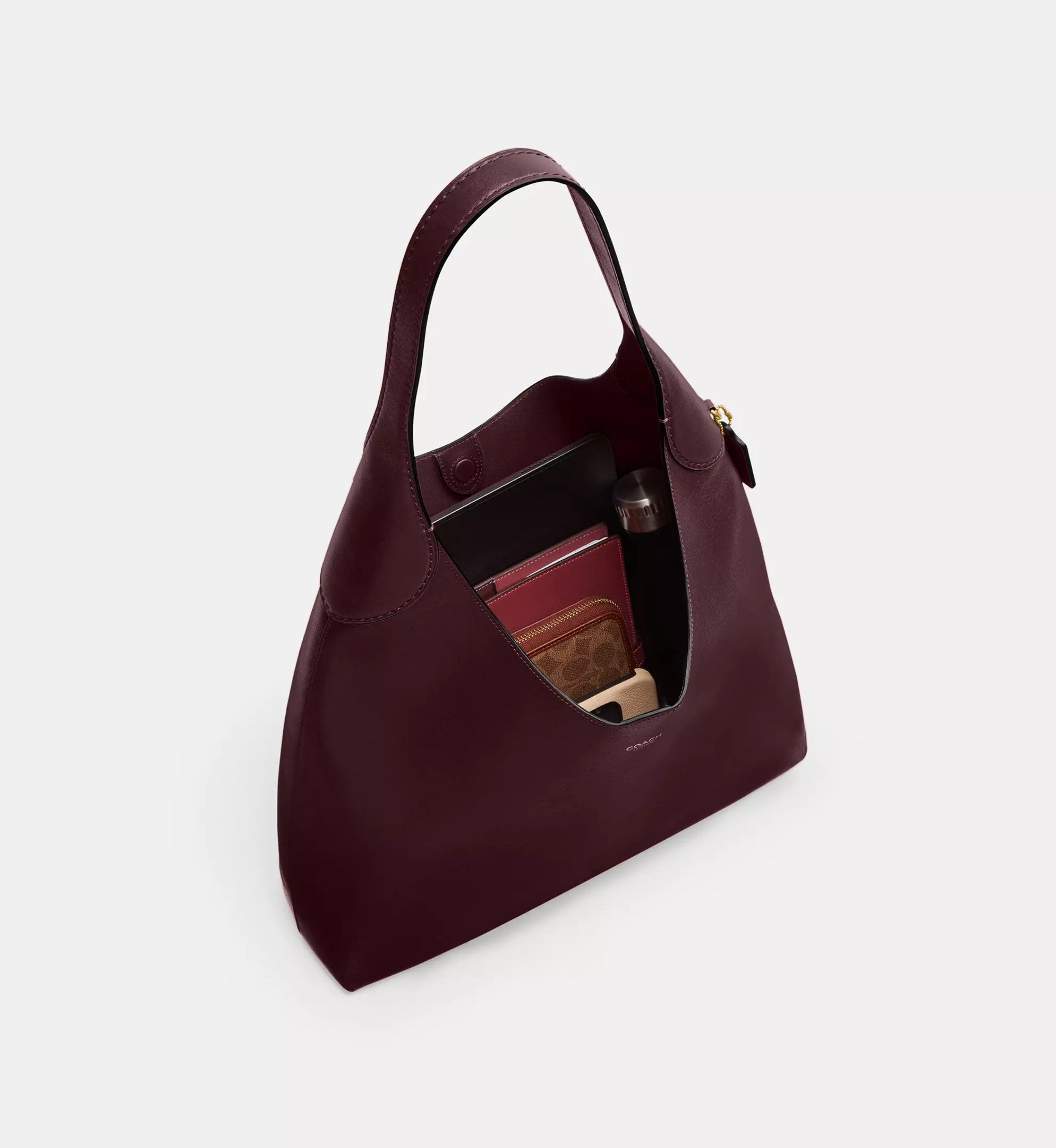 Coach Brooklyn Shoulder Bag 39 'Smooth Leather Brass Merlot'