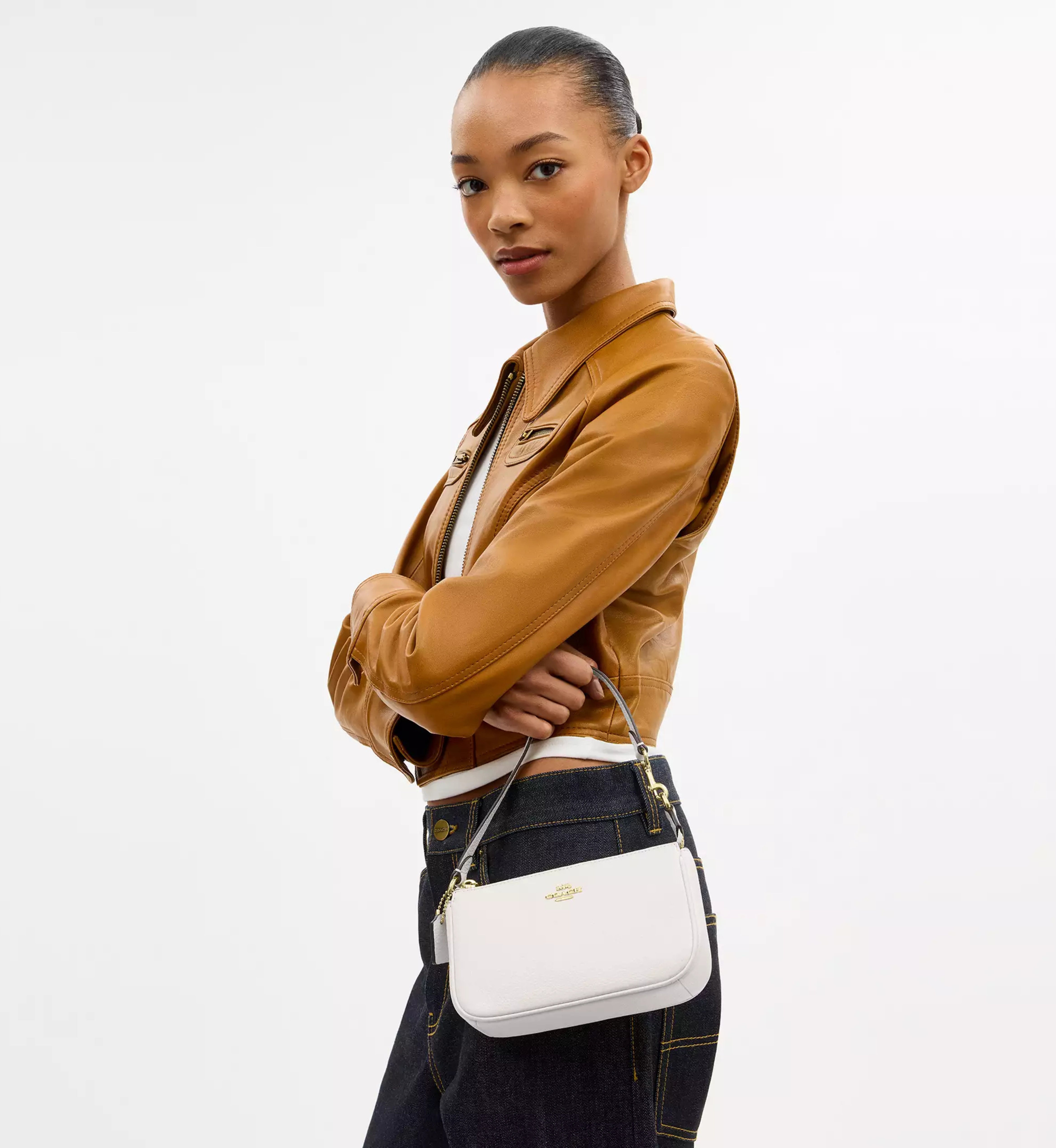 Coach Nolita 19 'Pebbled Leather Gold Chalk'