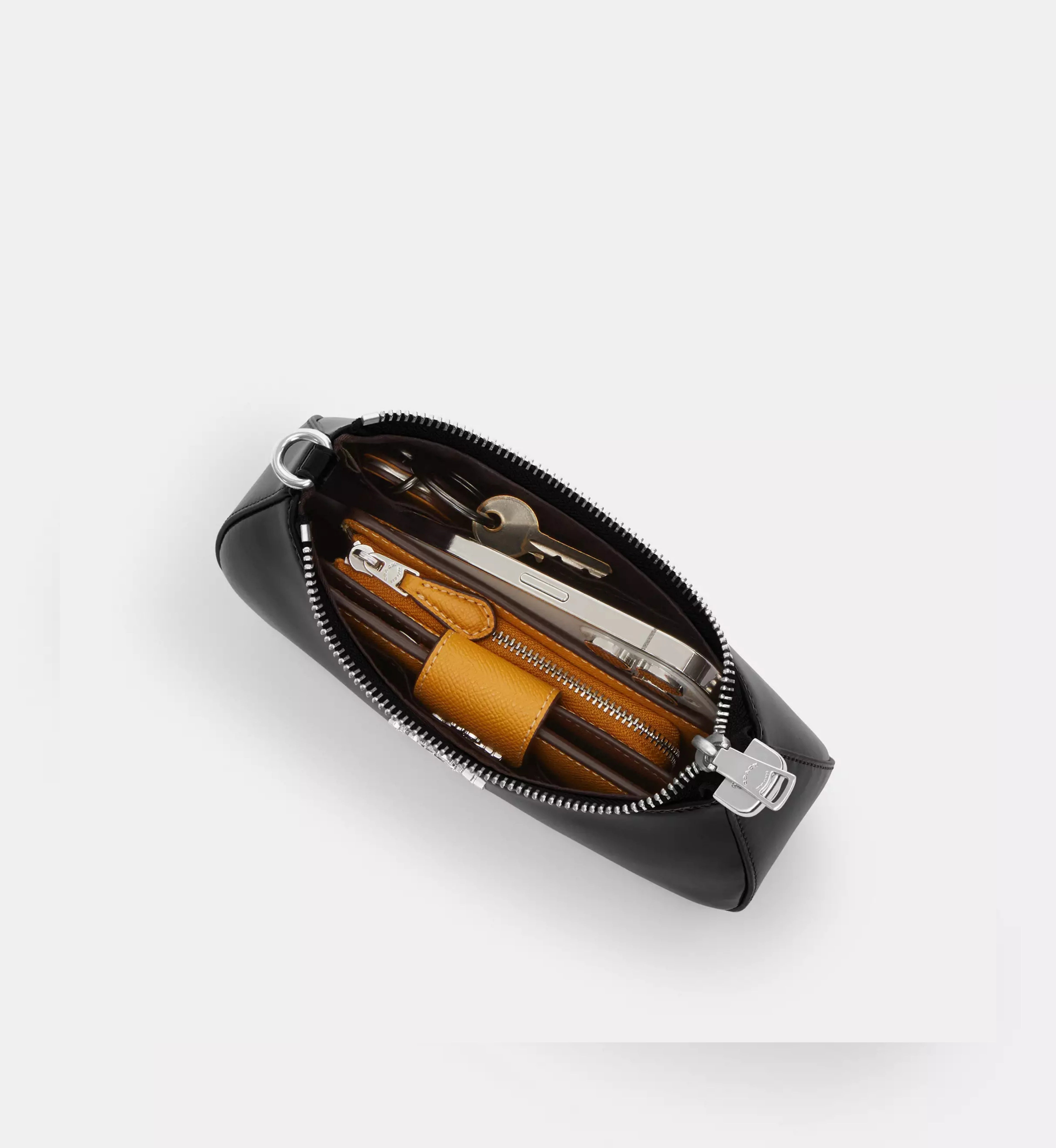 Coach Teri Mini Crossbody Bag 'Novelty Leather Silver Black'