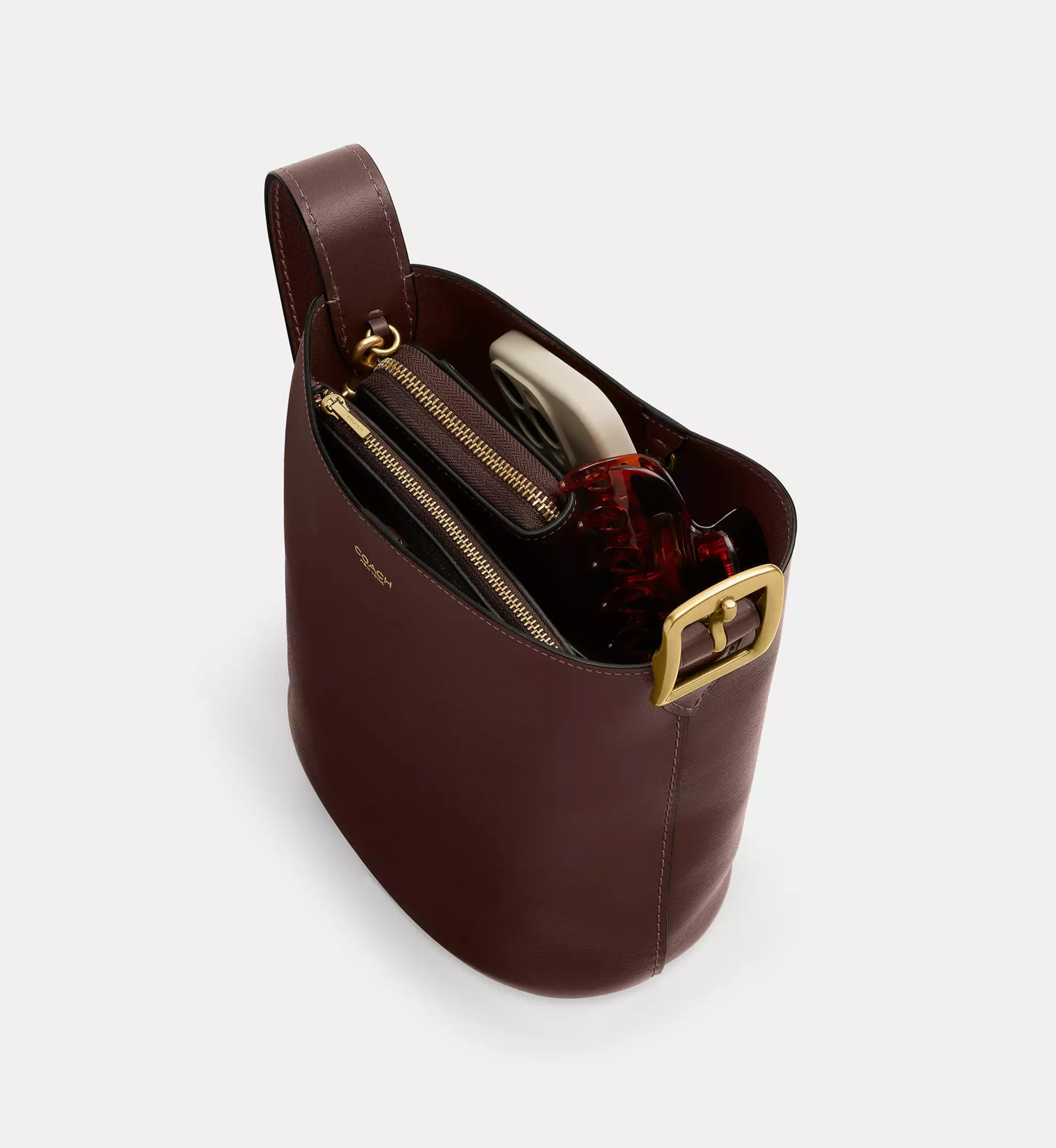 Coach Bleecker Bucket Bag 21 'Smooth Leather Brass Maple'