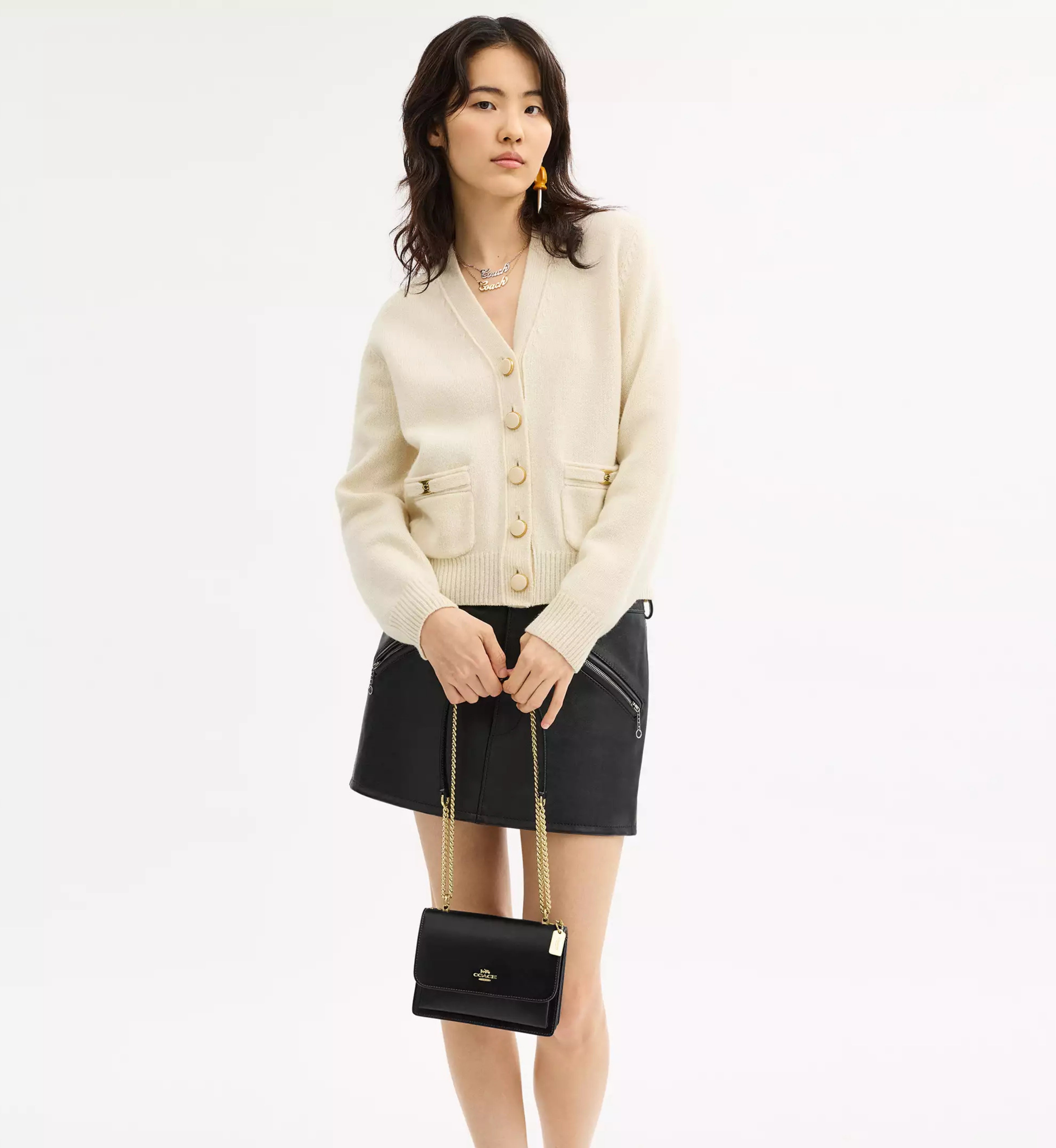 Coach Mini Klare Crossbody Bag 'Calf Leather Gold Black'