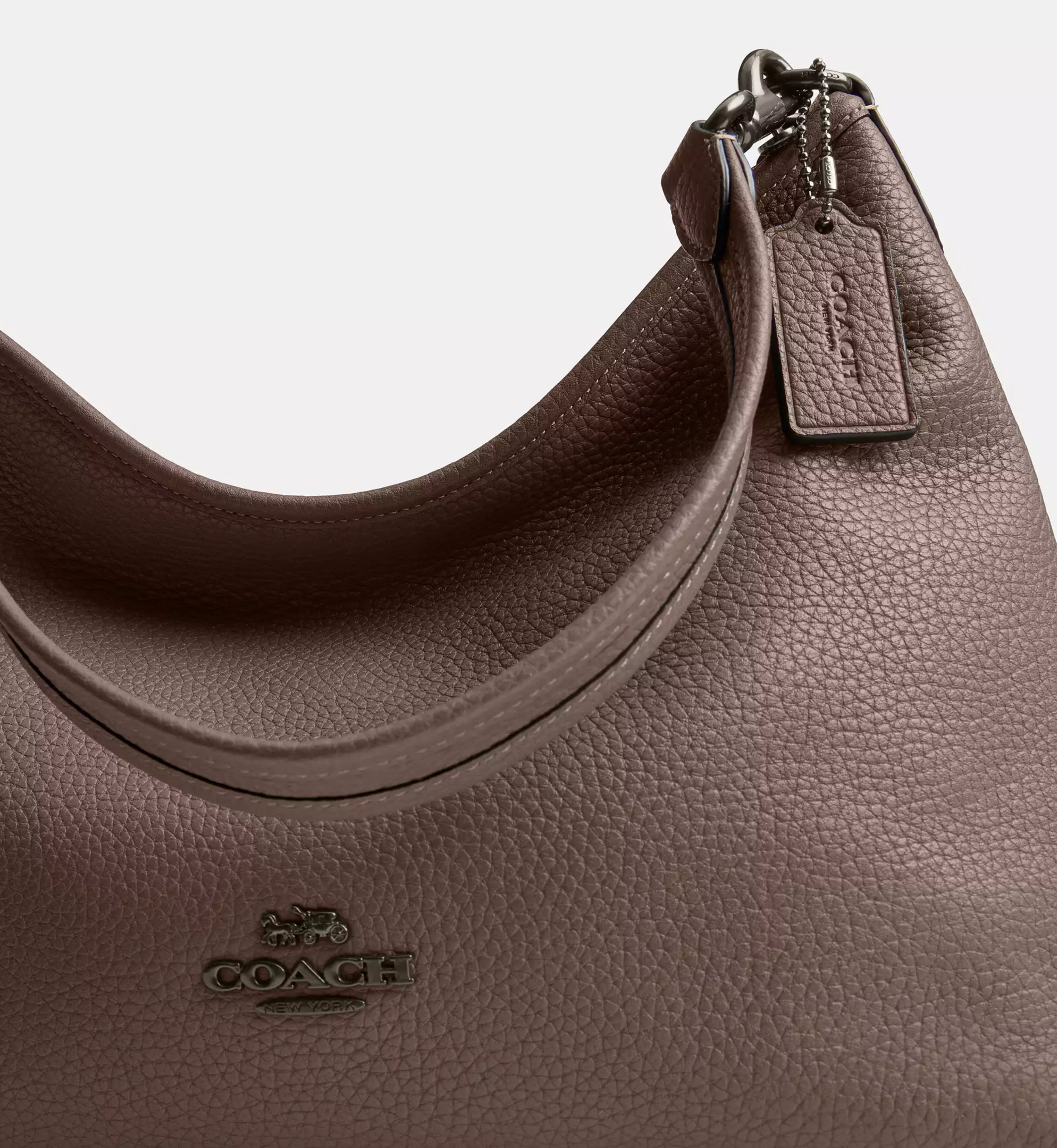 Coach Laurel Shoulder Bag 'Pebbled Leather Gunmetal Dark Stone'