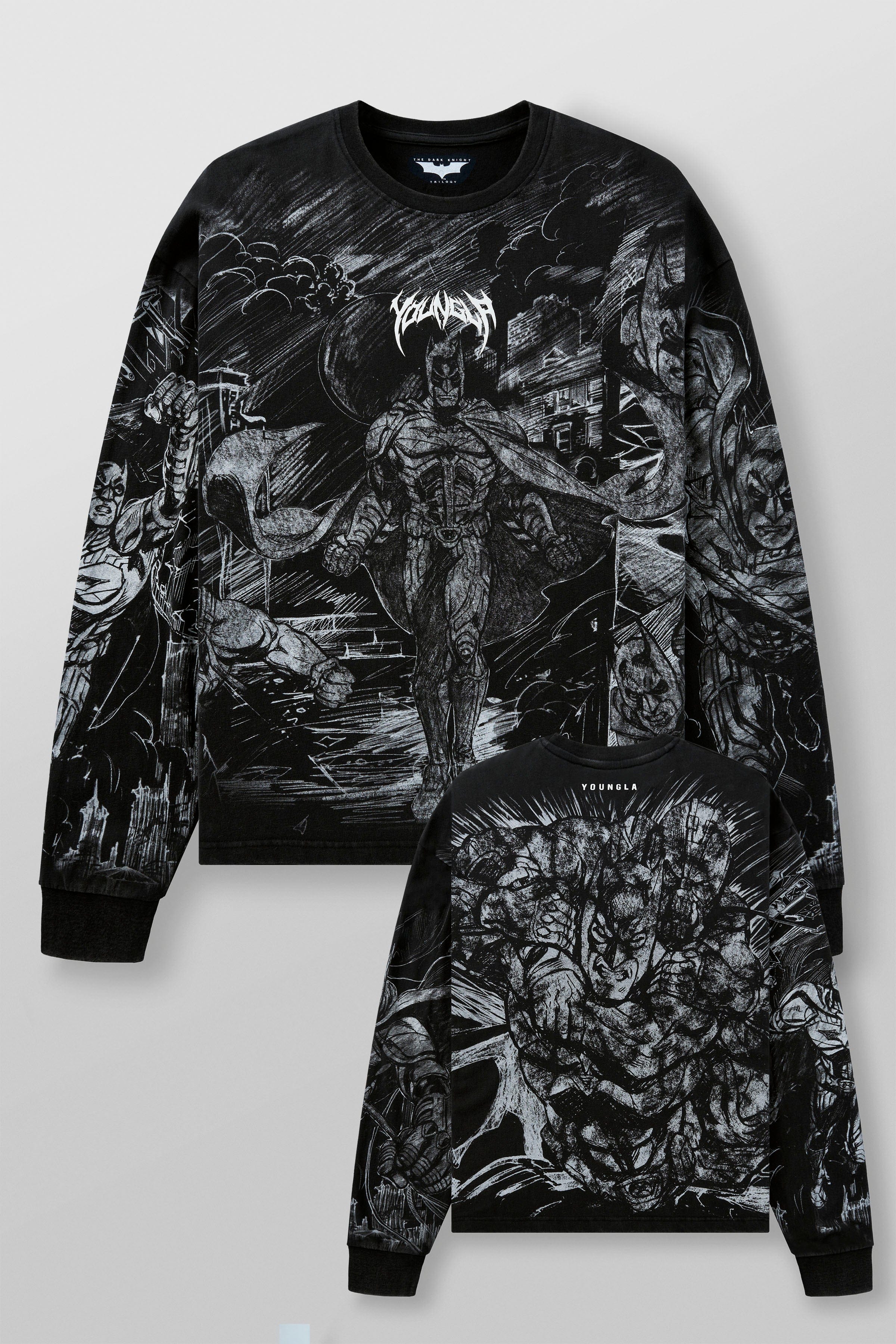 Young La 8002 - Batman Comic Longsleeves 'Black'